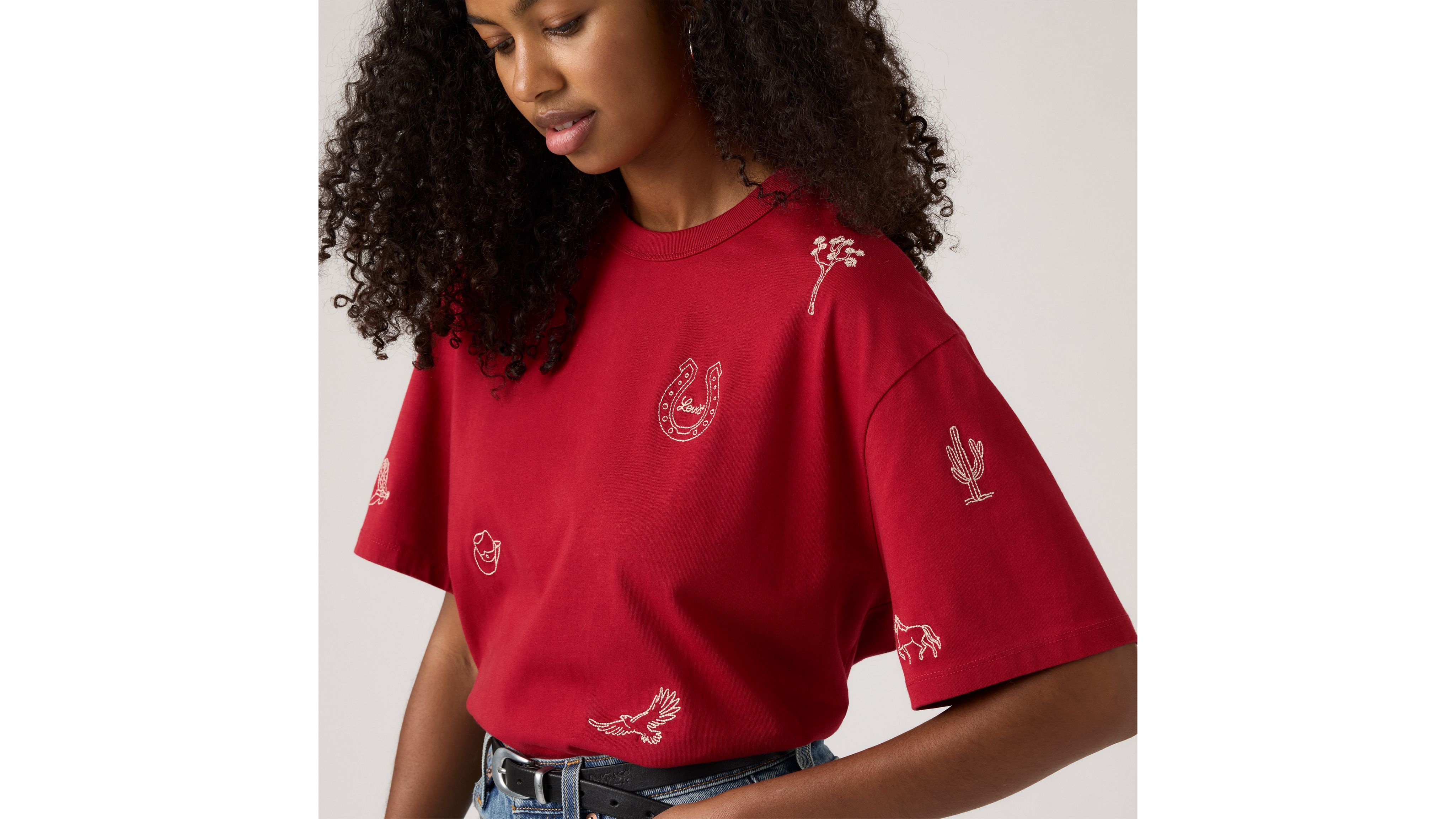 Levi's Graphic Tabor Tee T-shirt In Red