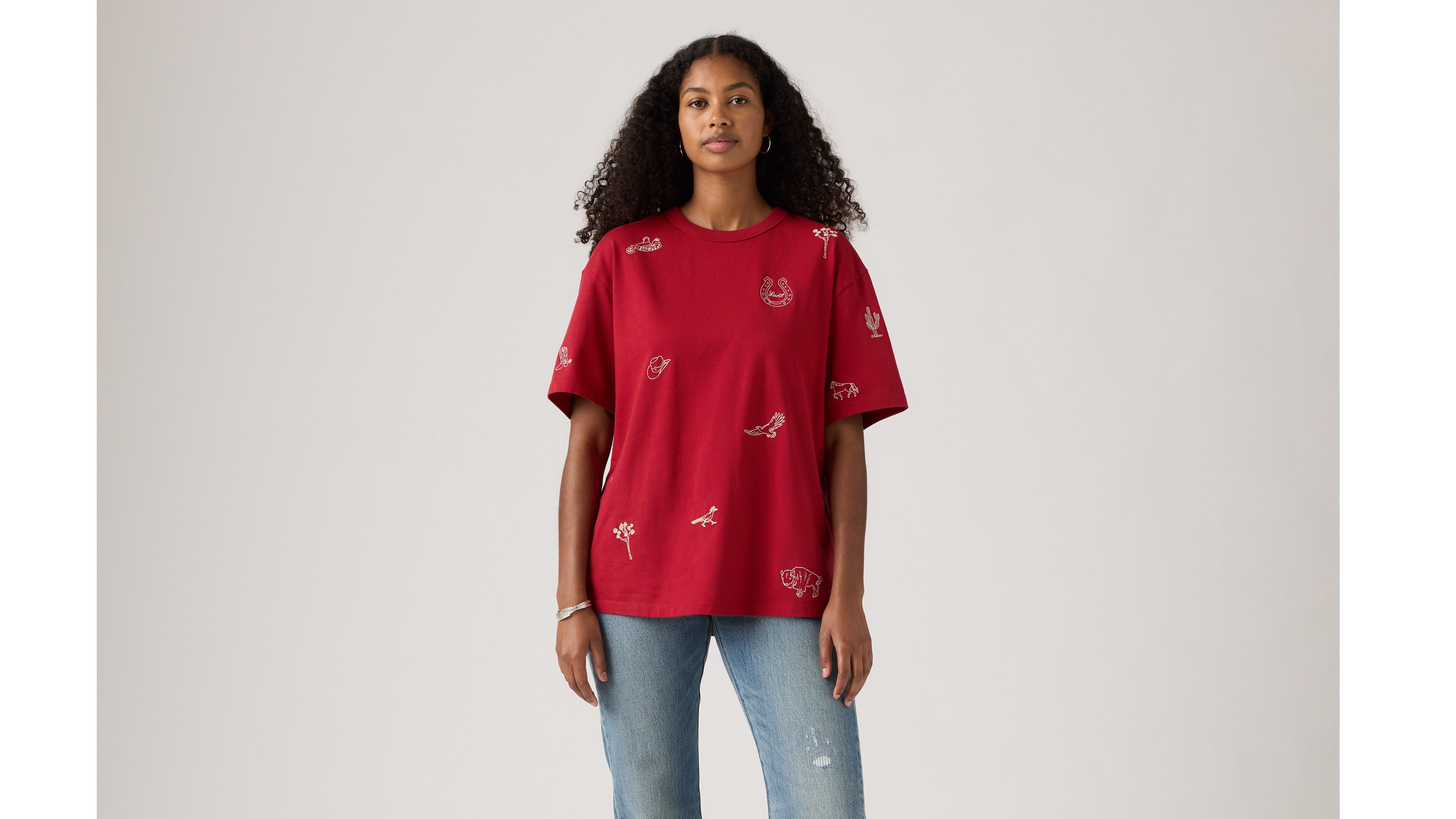 Levi's Graphic Tabor Tee T-shirt In Red