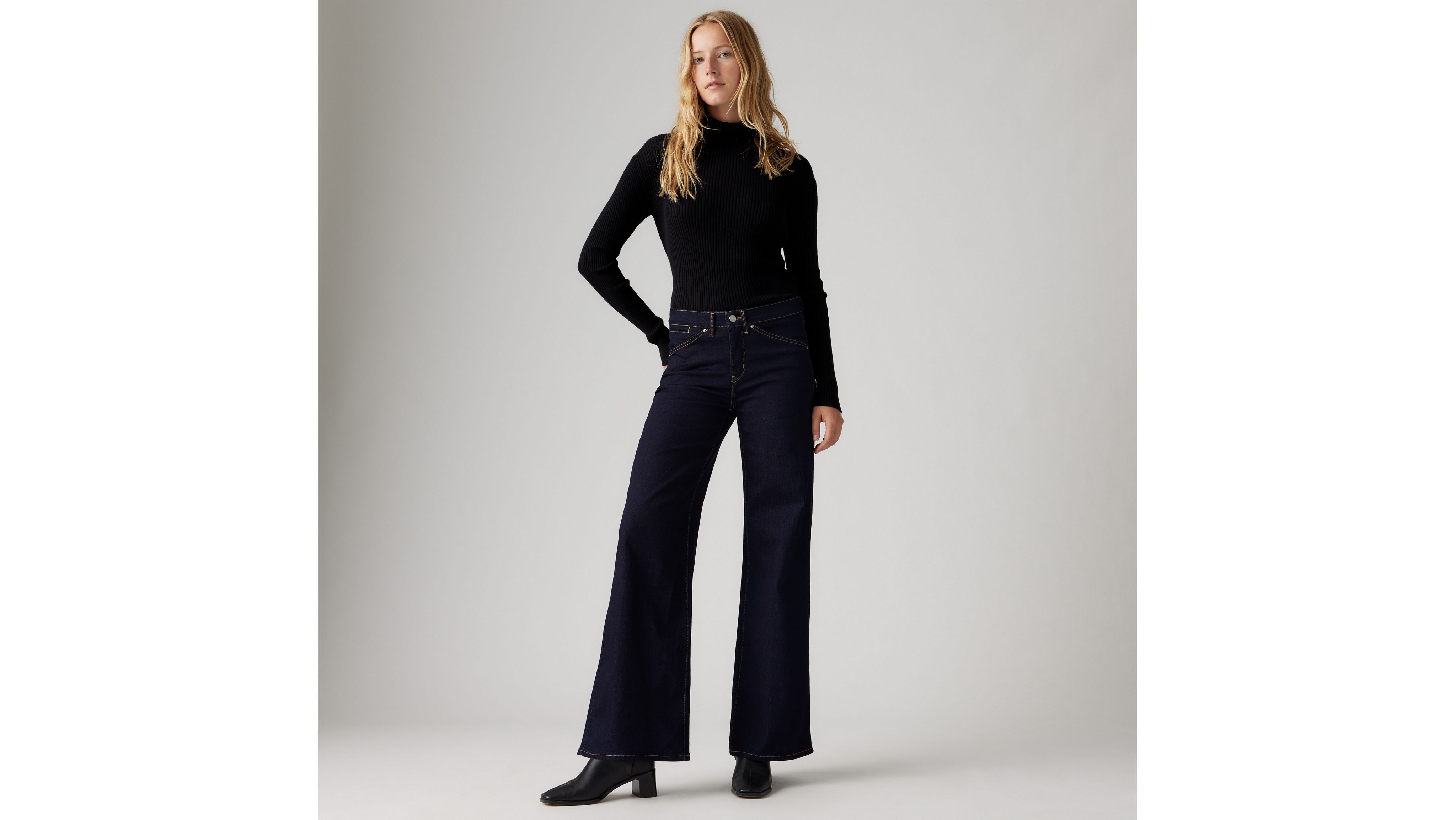 318™ Shaping Wide Leg Jeans - Blue | Levi's® LI