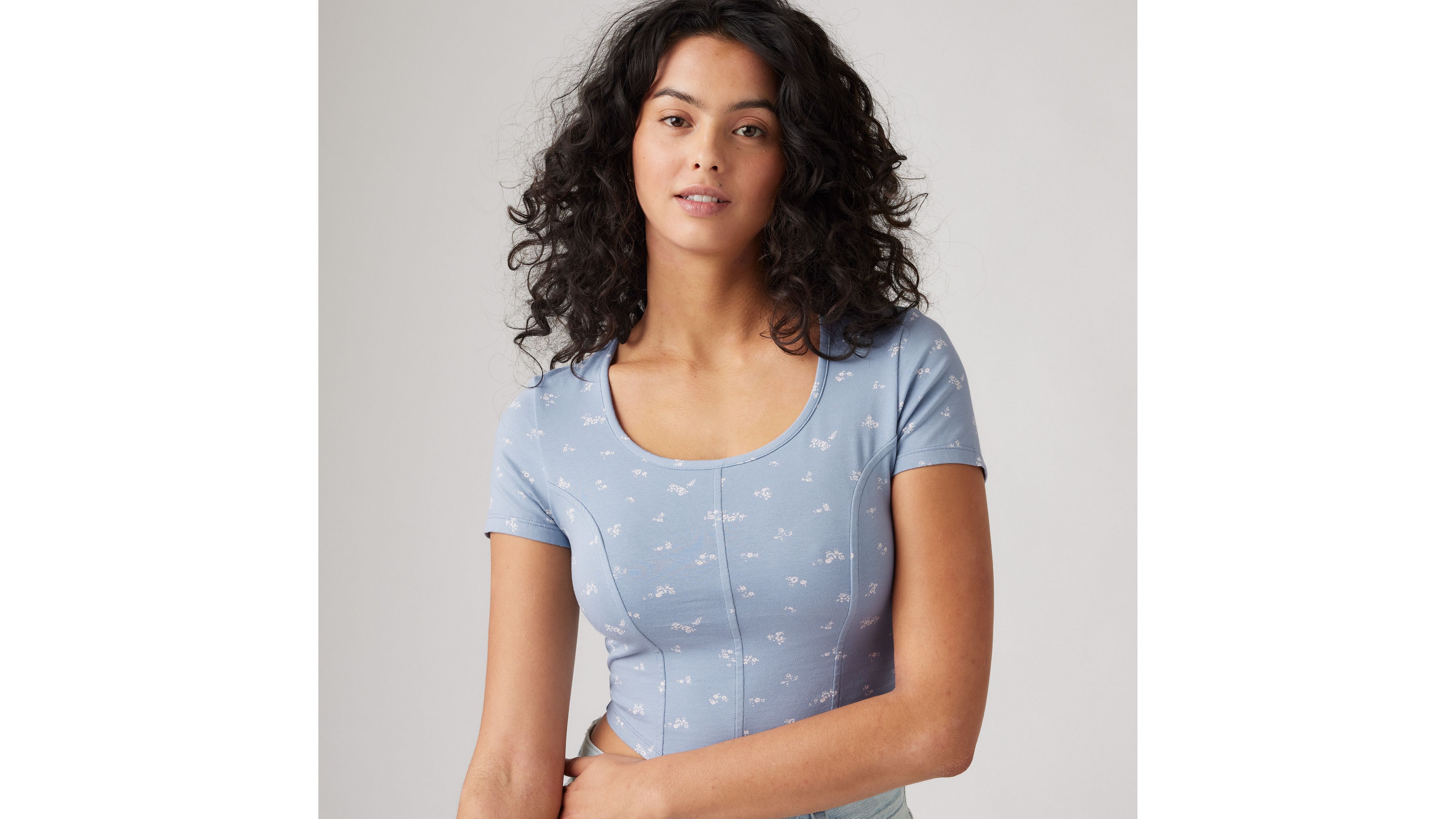 Levi's Lyra T-shirt In Dusty Blue