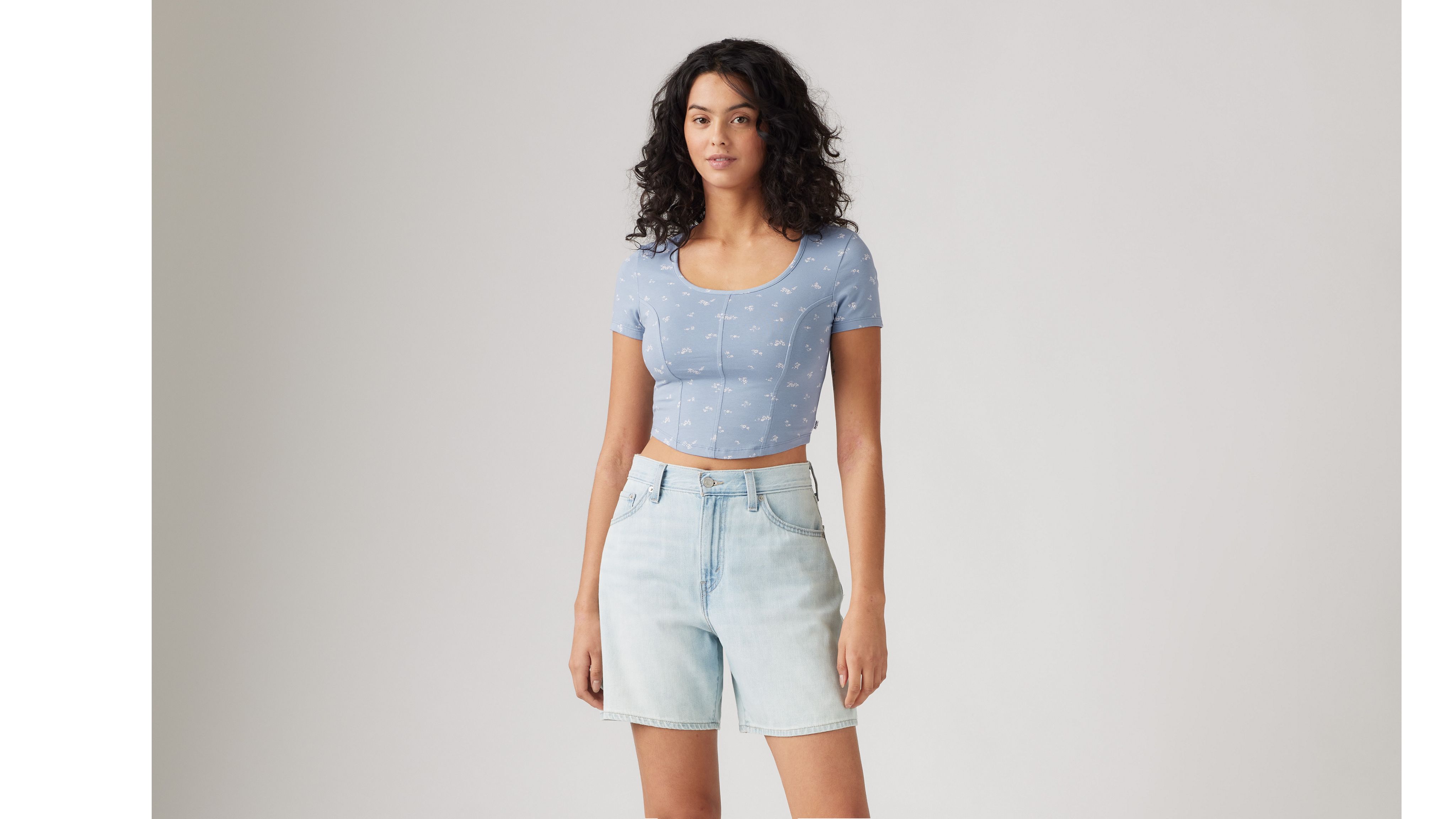Levi's Lyra T-shirt In Dusty Blue
