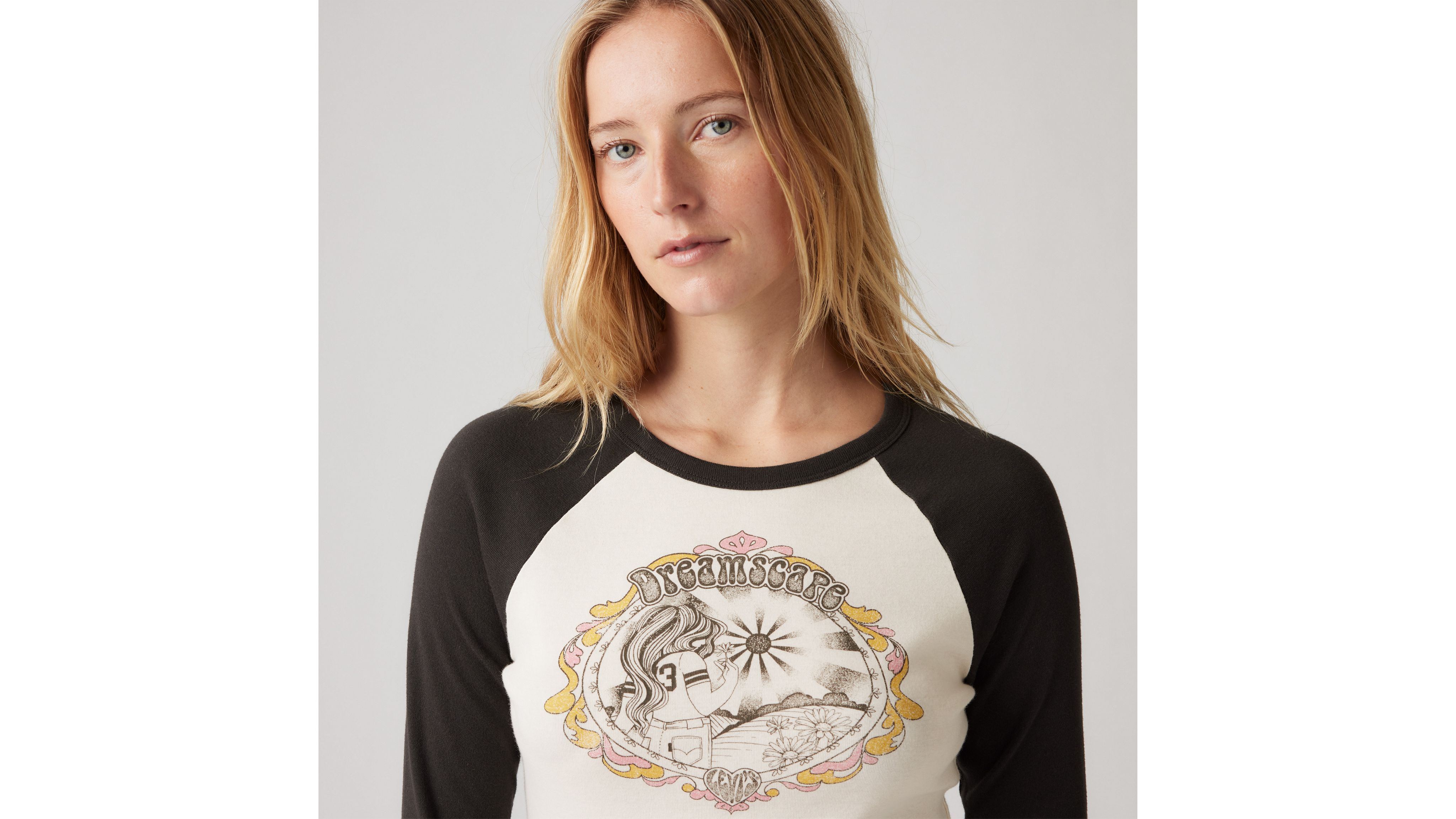 Levi's Graphic Baseball T-shirt In Pirate Black