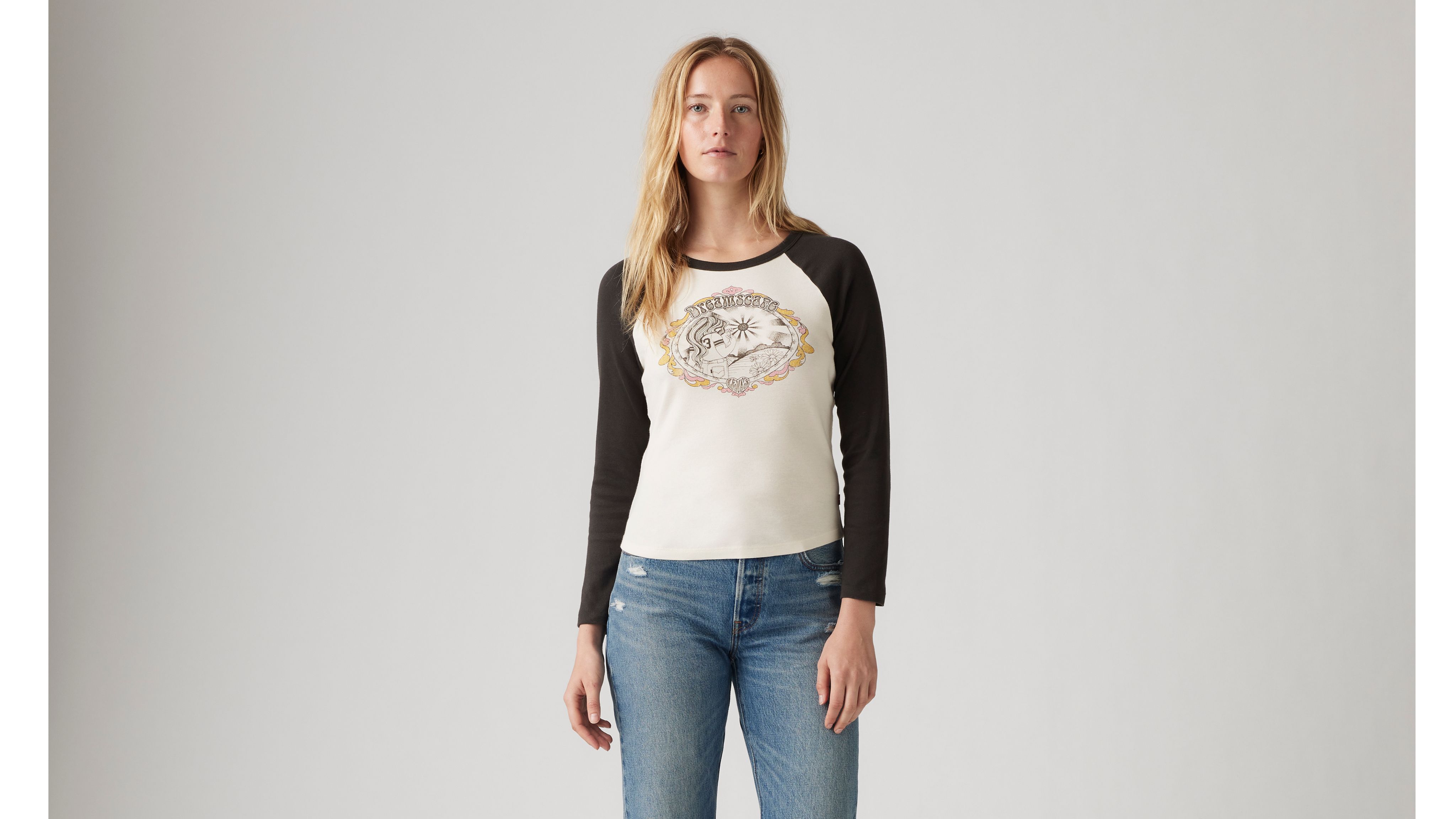 Levi's Graphic Baseball T-shirt In Pirate Black