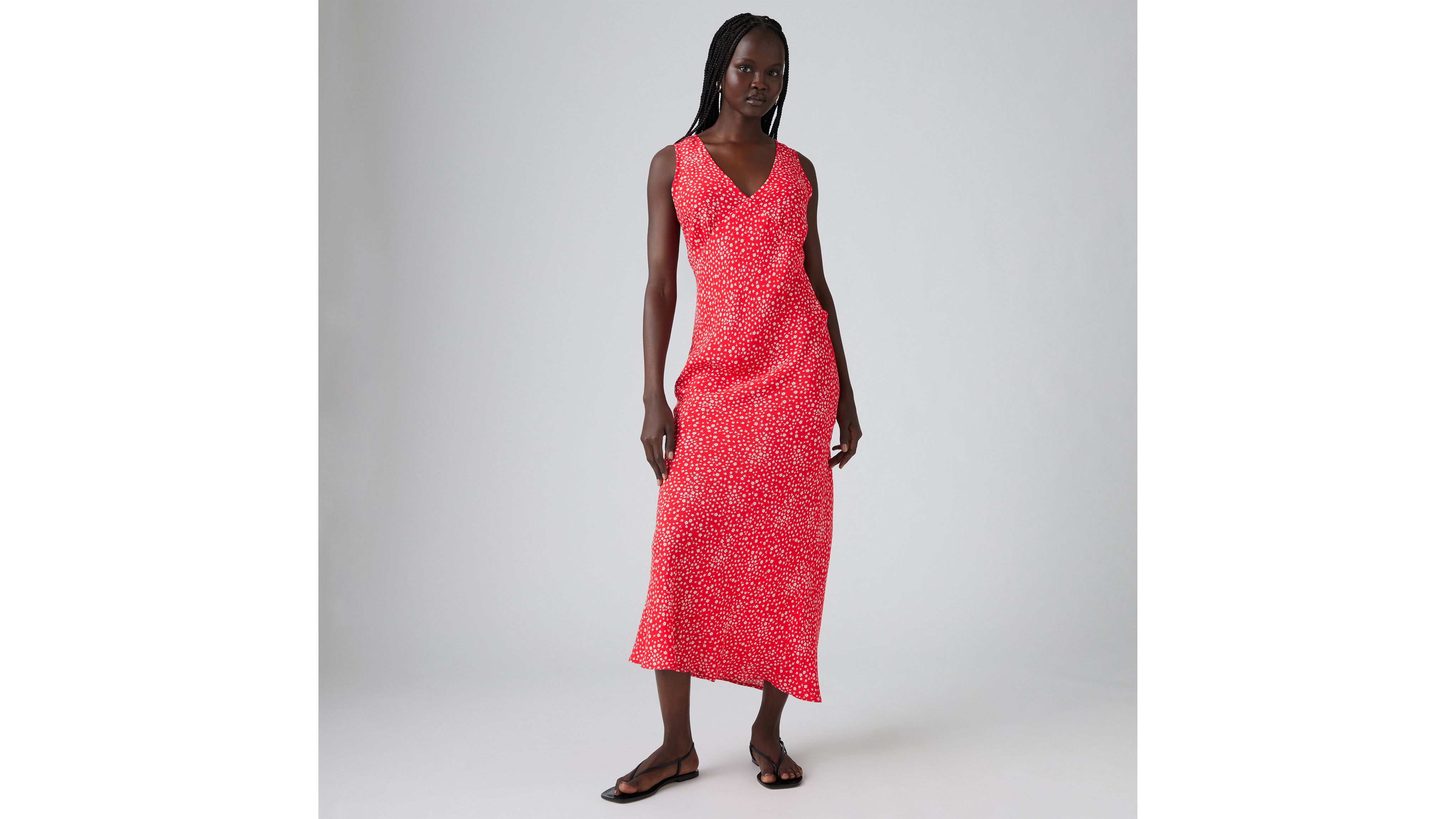 Shop Levi's Atalia Slip Dress In Earth Red