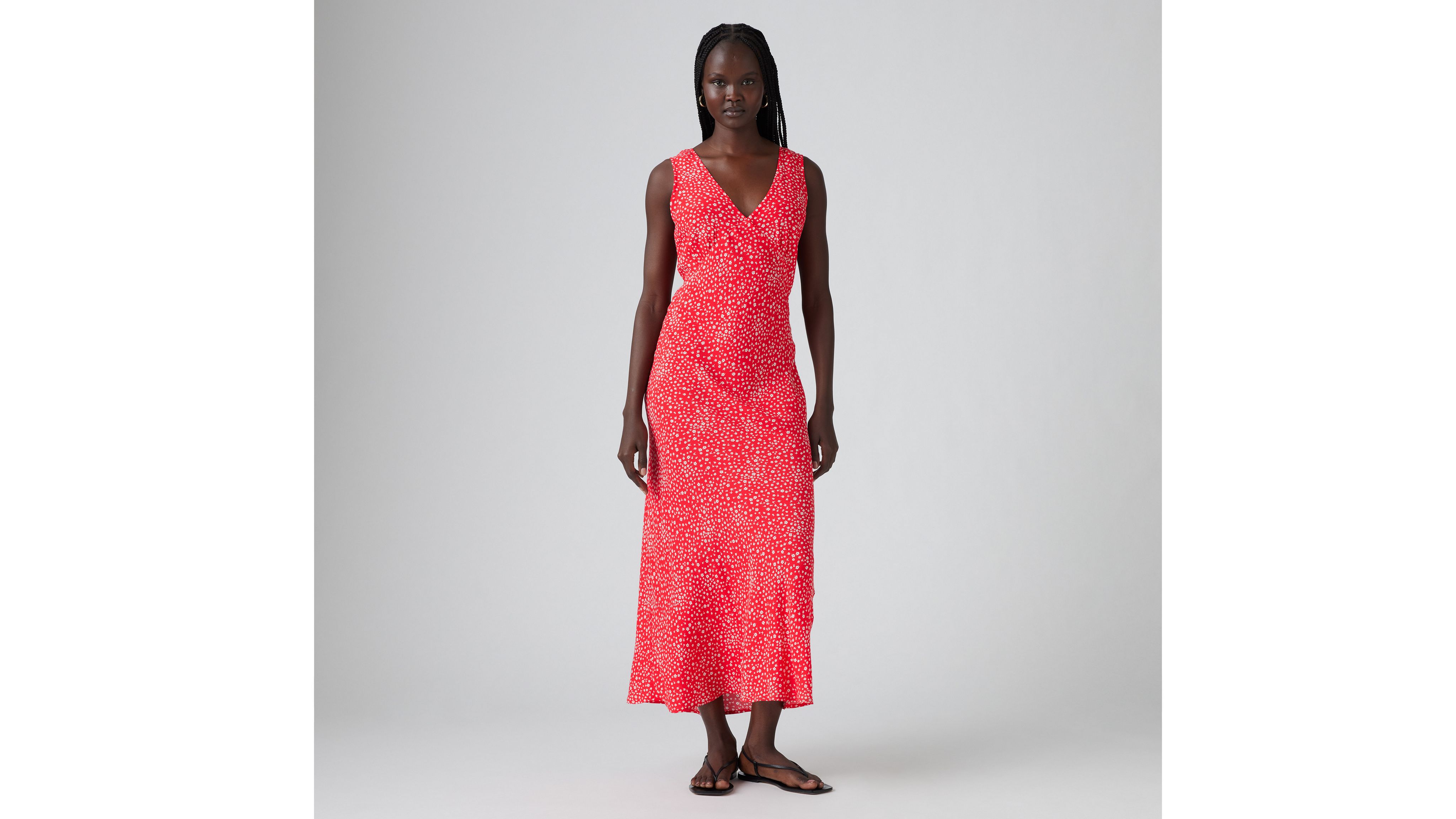 Shop Levi's Atalia Slip Dress In Earth Red