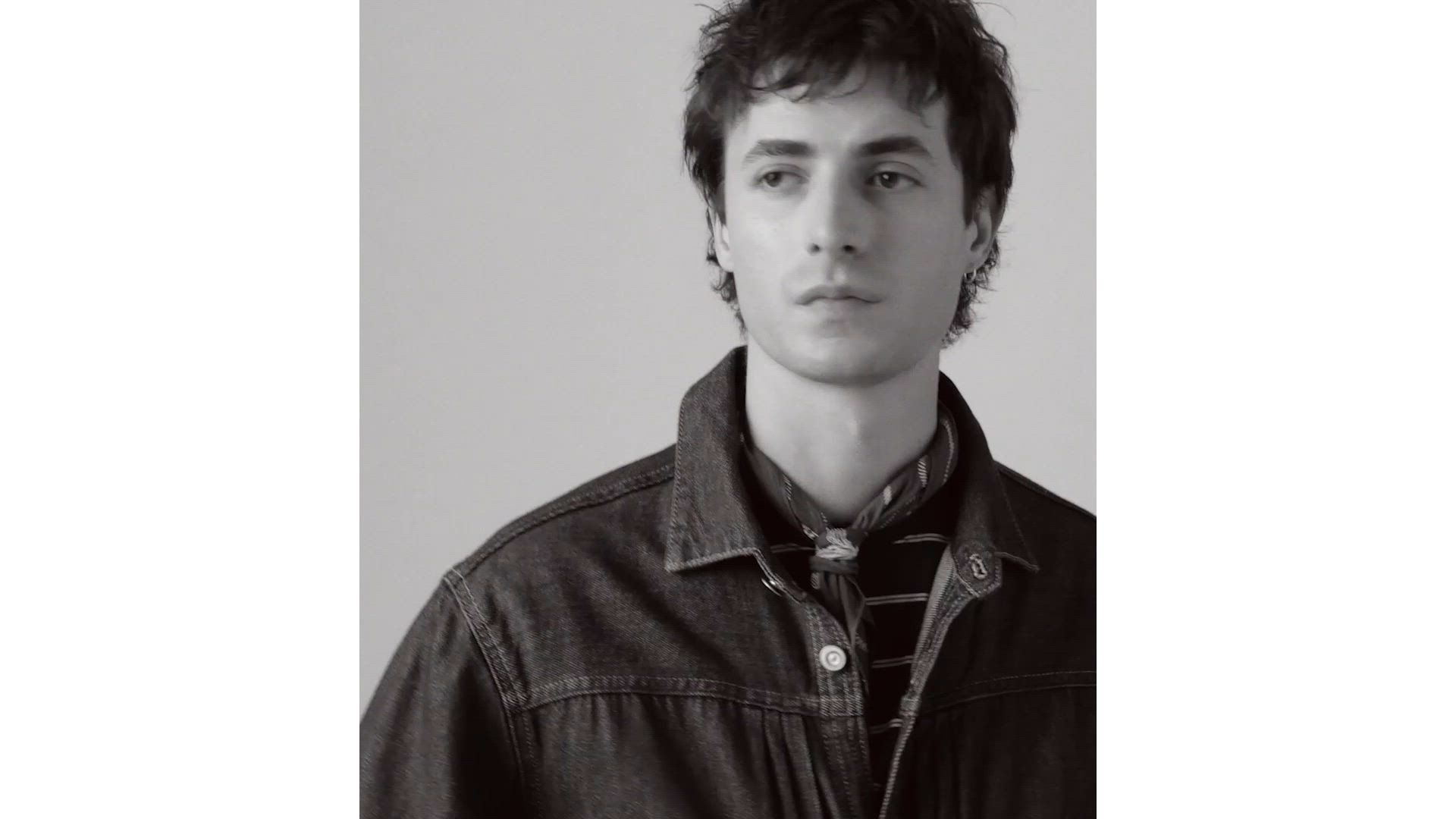 Lightweight Pleated Blouse Trucker Jacket 1