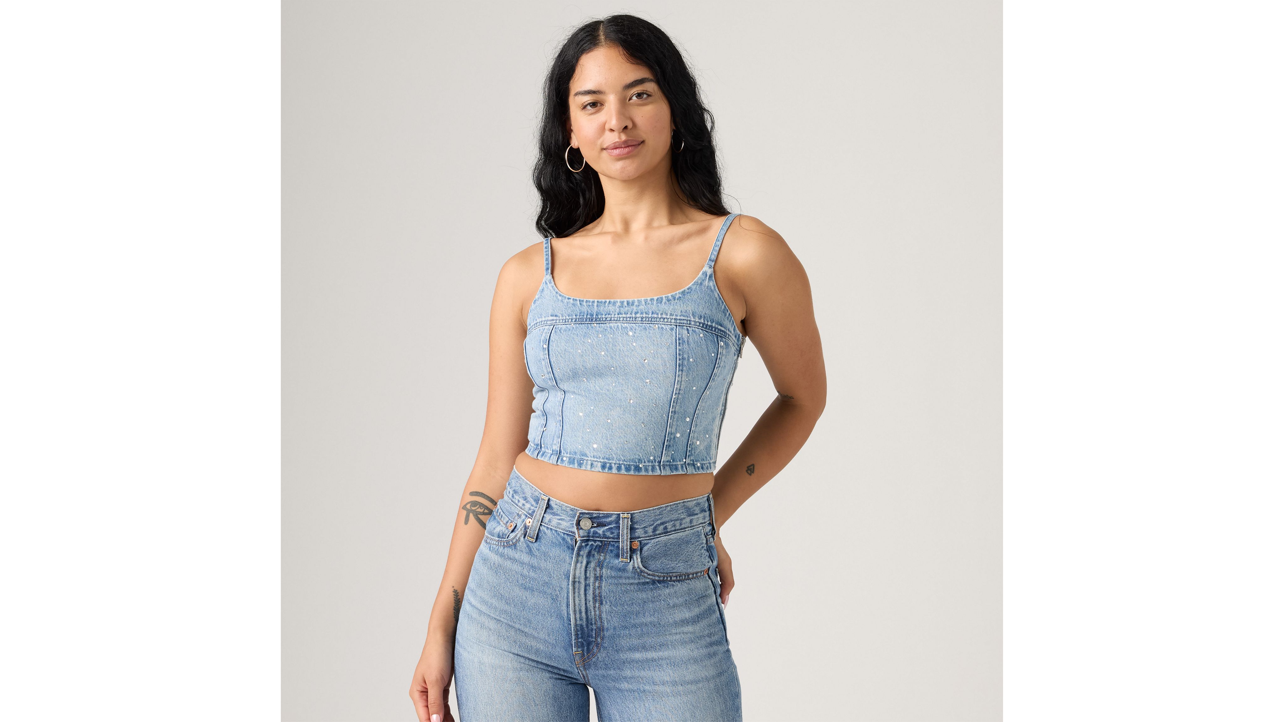 Jadine Lightweight Denim Cami Tank Top 1