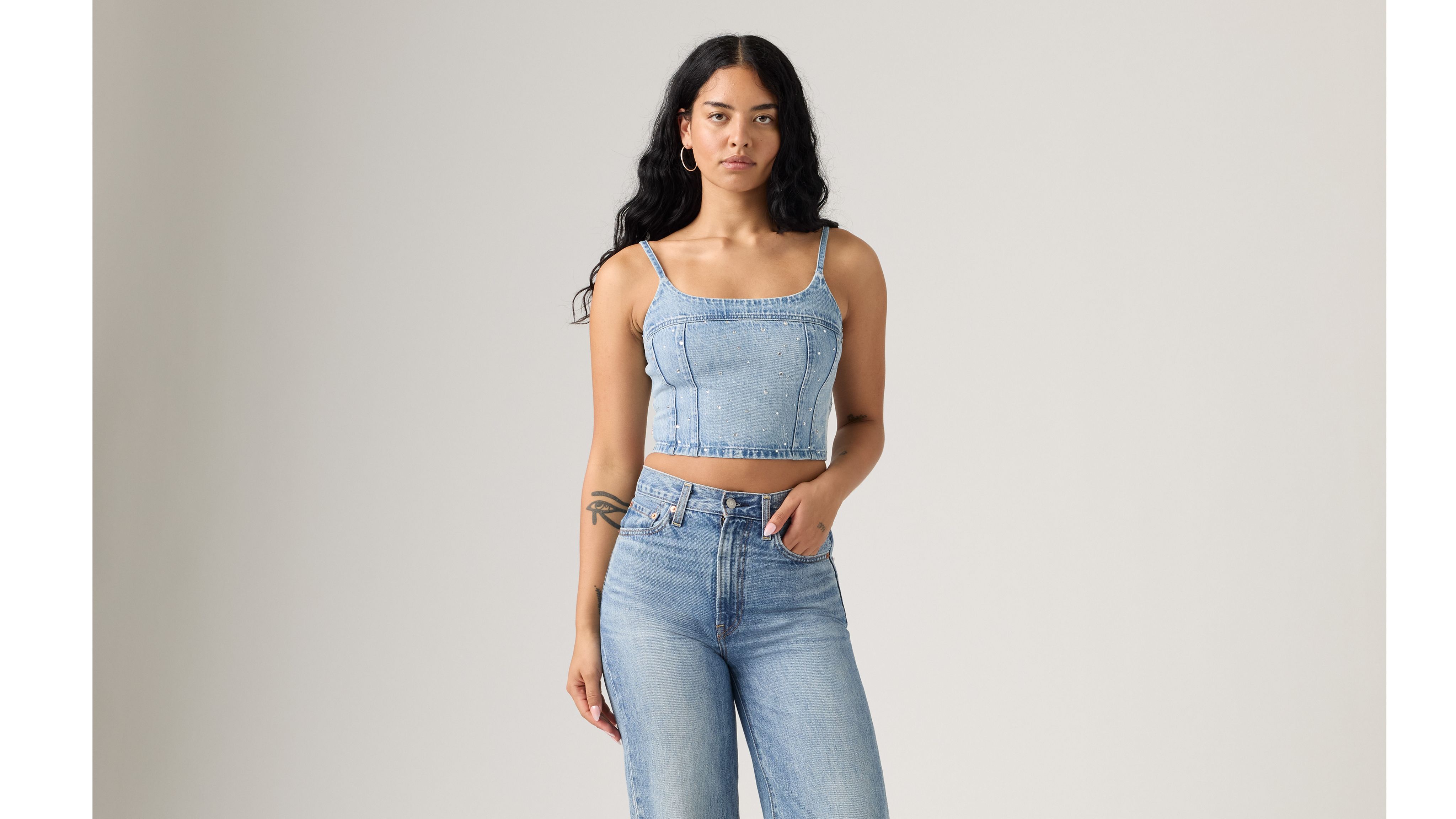 Jadine Lightweight Denim Cami Tank Top 5