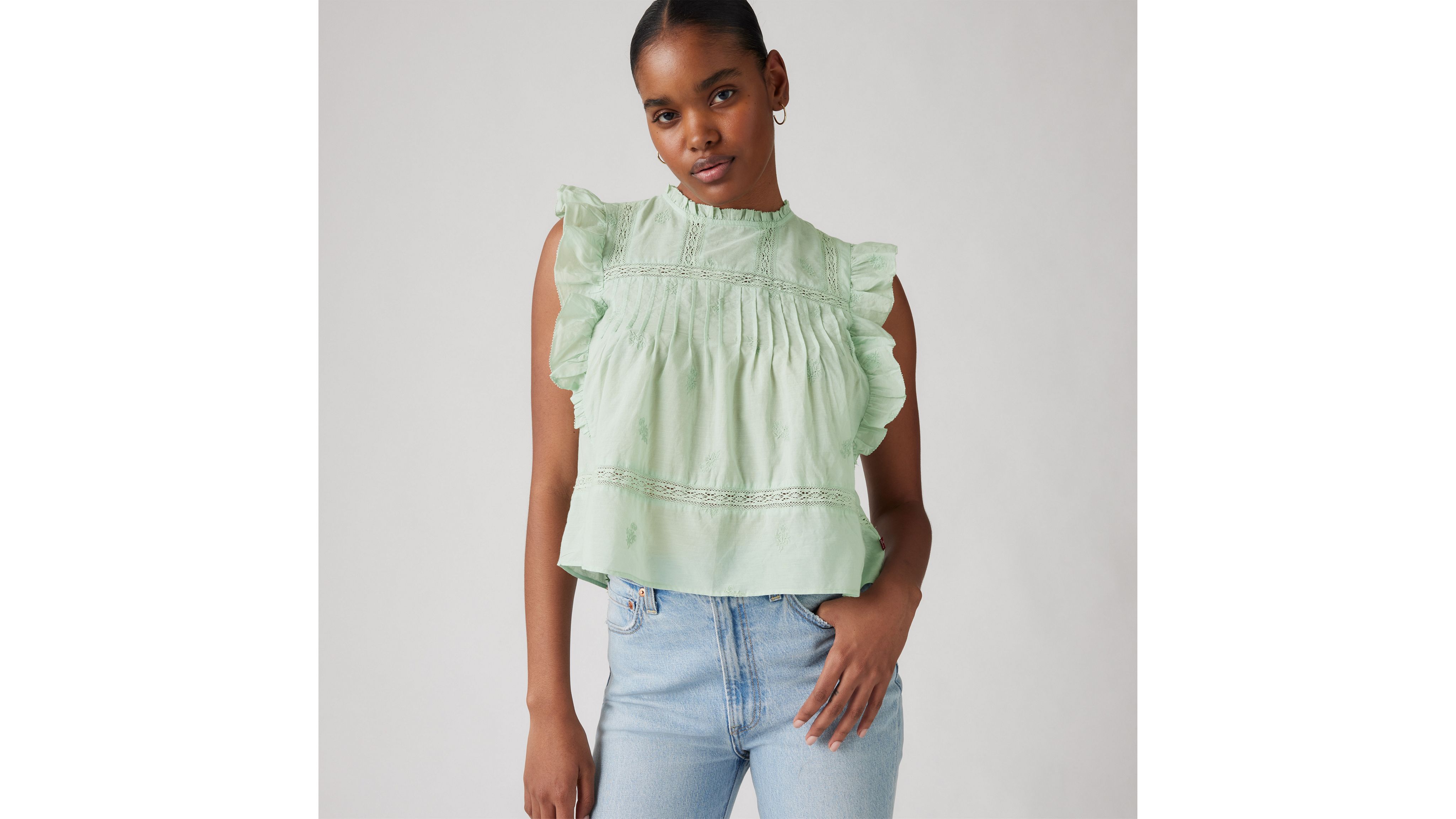 Levi's Edith Blouse In Silt Green