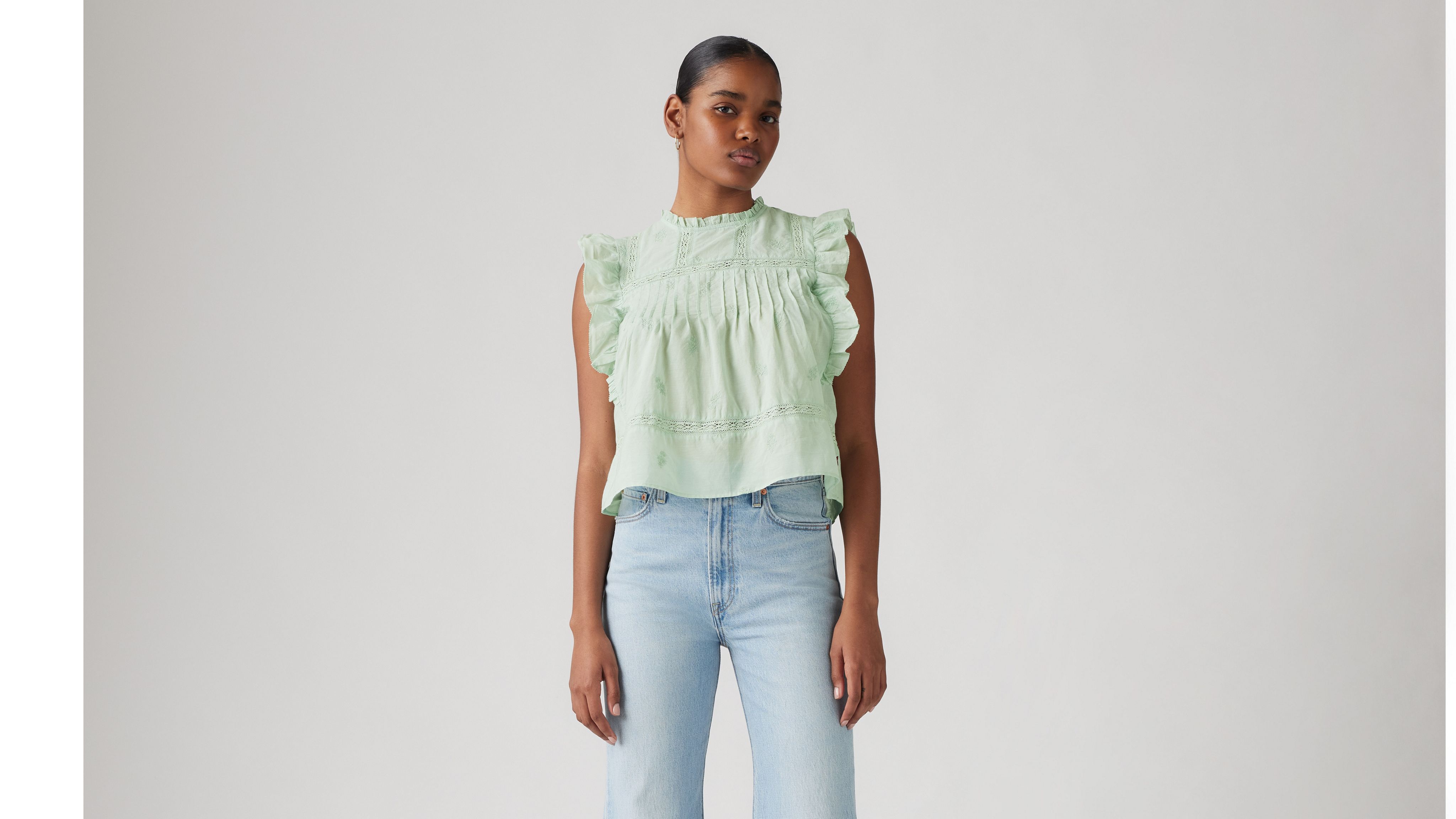Levi's Edith Blouse In Silt Green