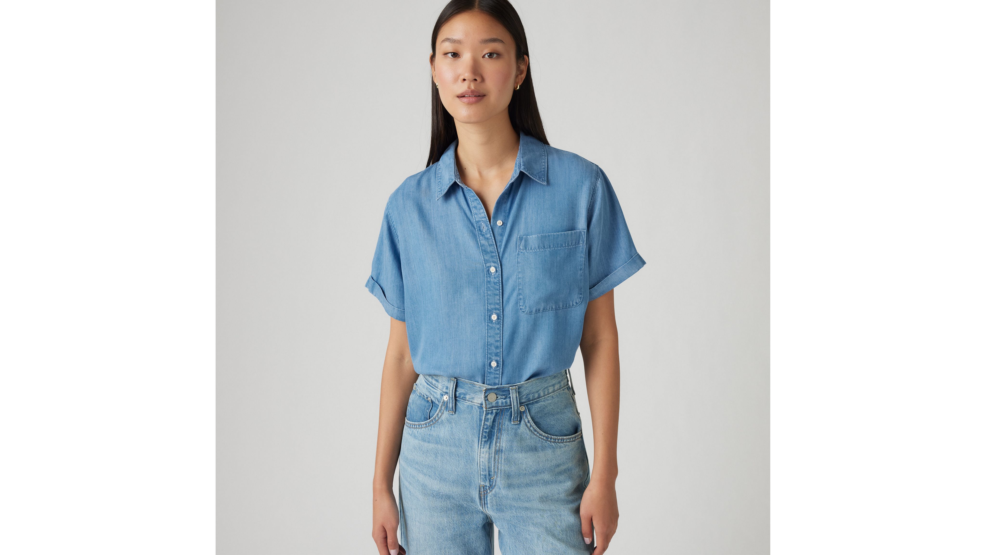 Jeans Sale Levis Chemise En Jean Femme Chemise Manche Courte