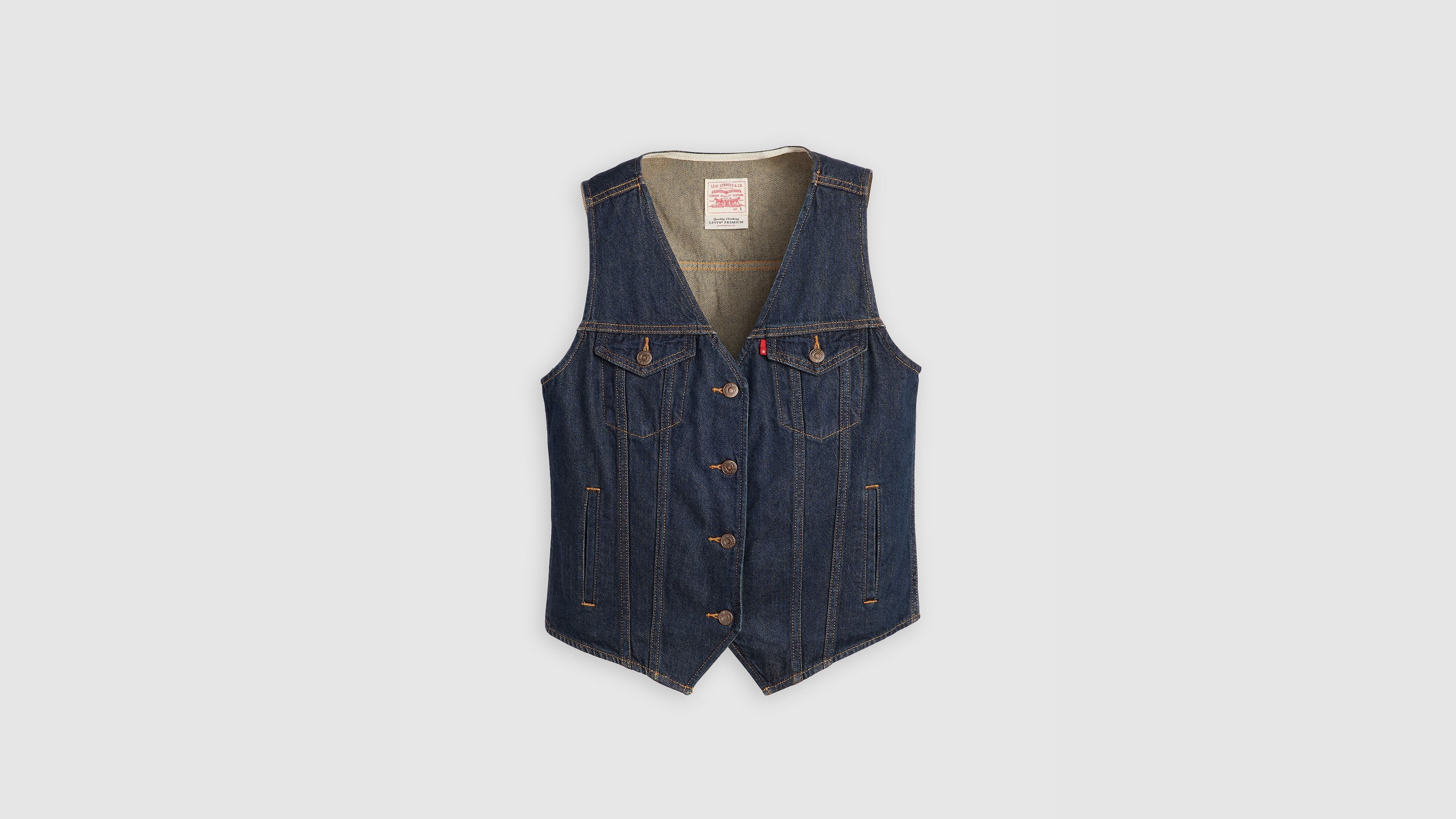 Levi's Loose Vest In Square Circle