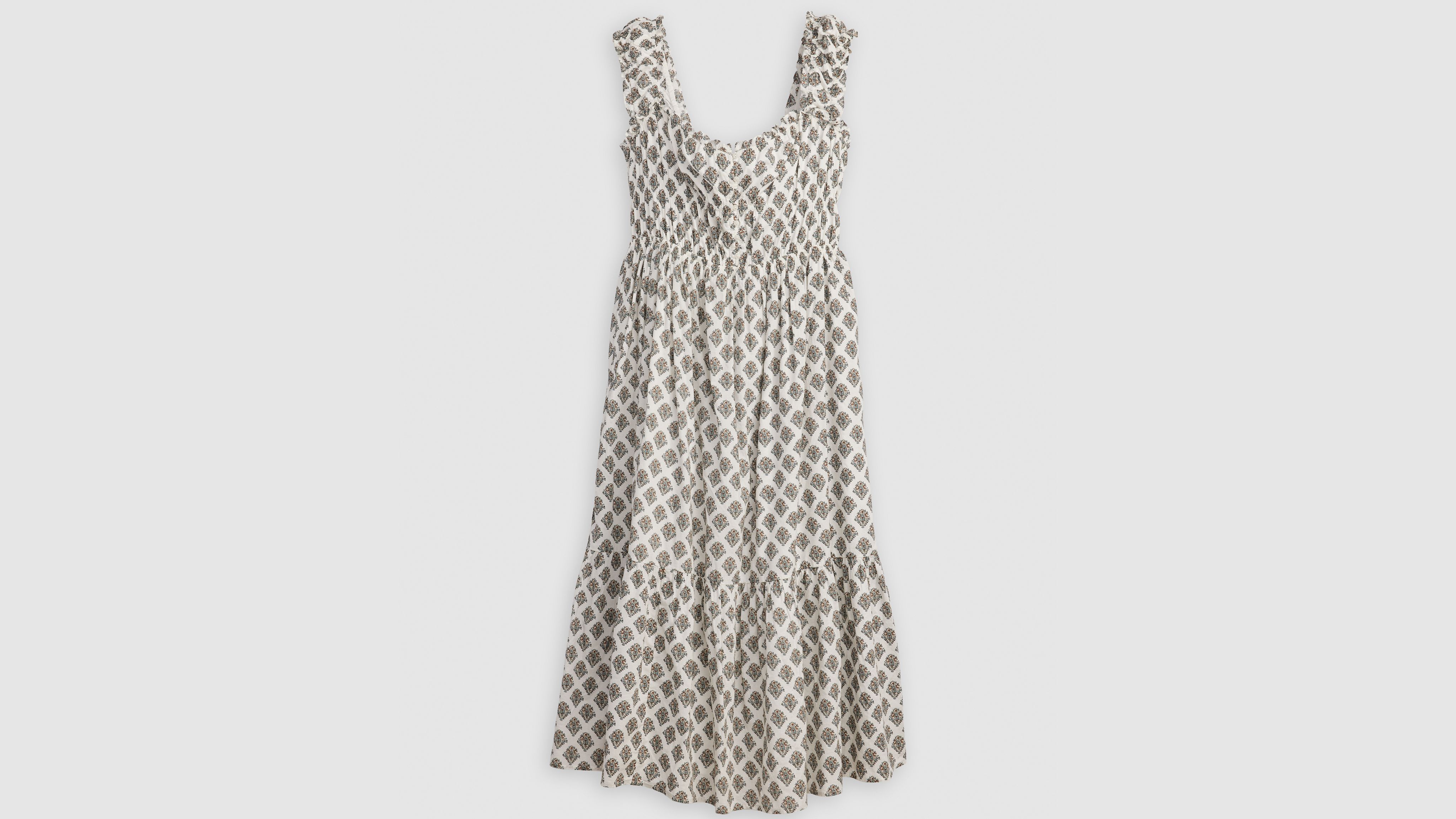 Levi's Amaya Tiered Maxi Dress In Lottie Floral Egret