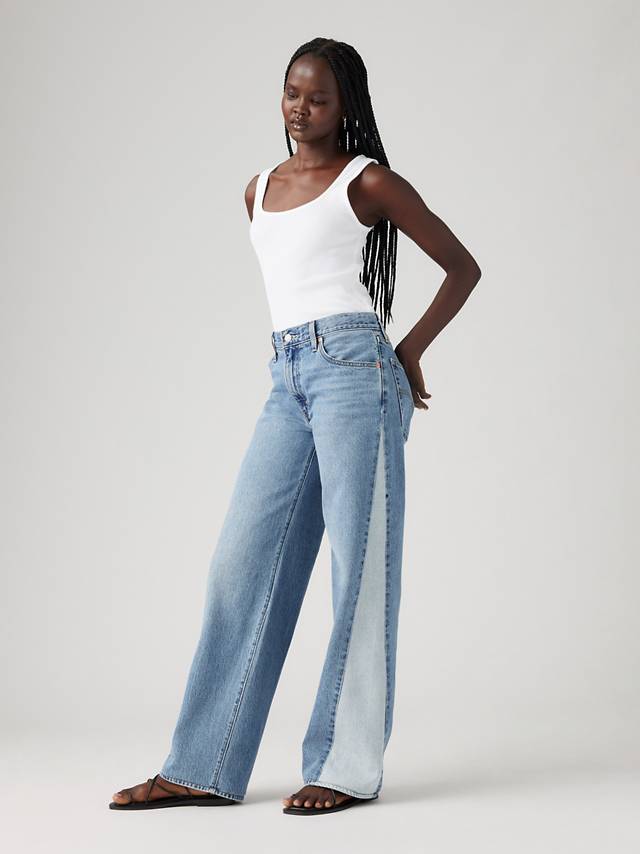 Xl Baggy Straight Seamed Women's Jeans - Medium Wash Xl Baggy Straight Seamed Women's Jeans - Medium Wash