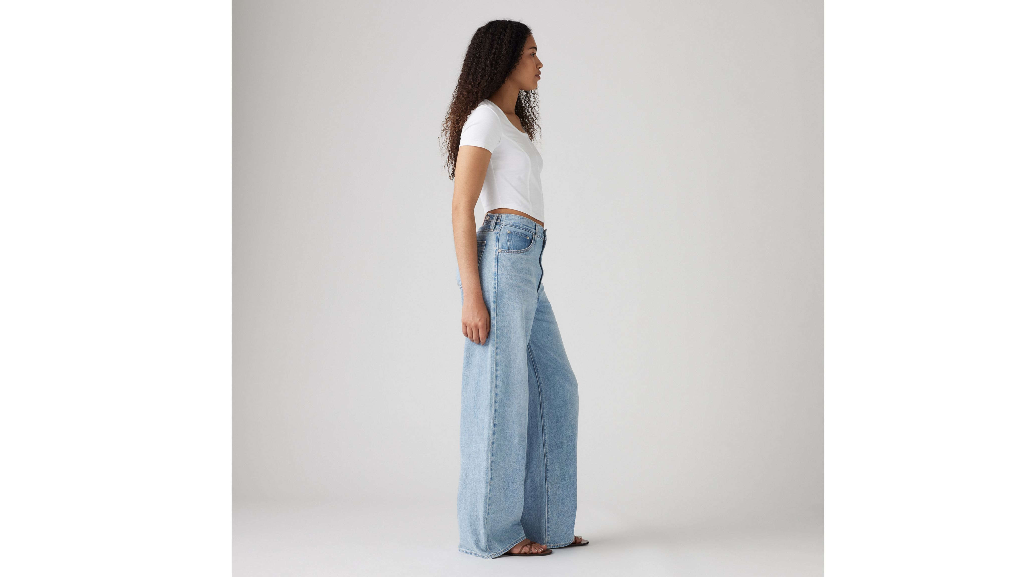 Levi's Ribcage Bells High Rise Flare Jeans In Invested Indigo