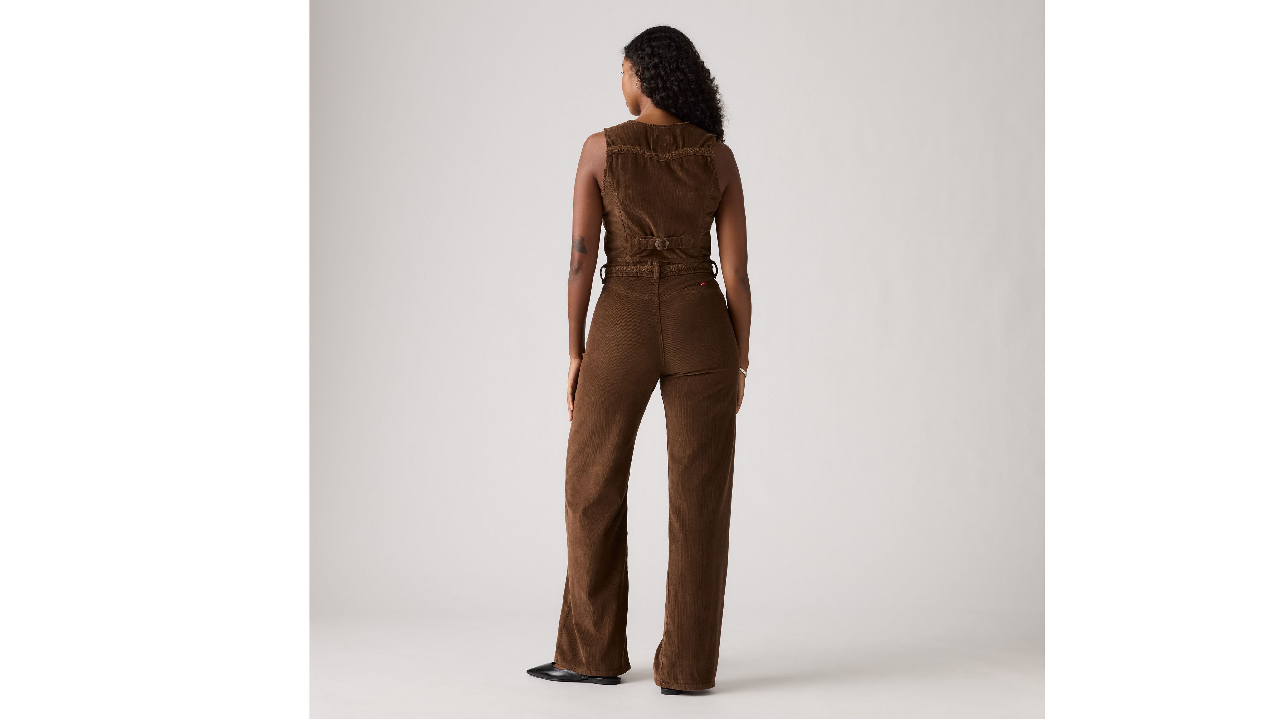 Ribcage Wide Leg Braided Corduroy Jeans 3