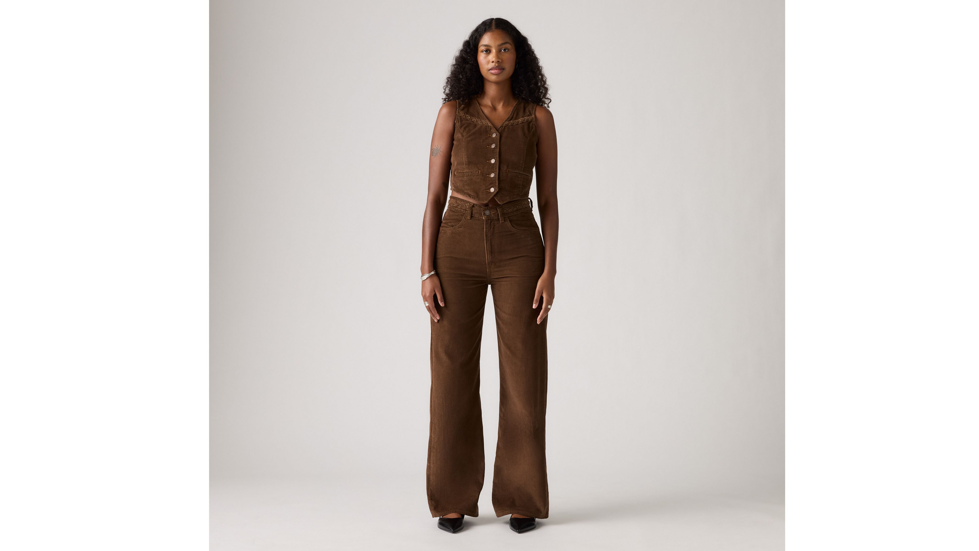 Ribcage Wide Leg Braided Women's Jeans 12