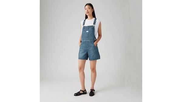 Utility Lightweight Shortalls — Anniversary Party - Dark Wash