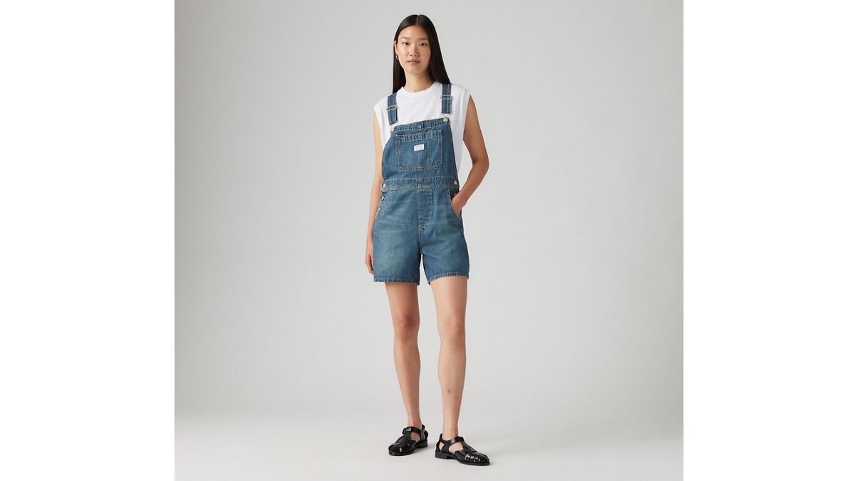 Utility Lightweight Shortalls — Anniversary Party - Dark Wash
