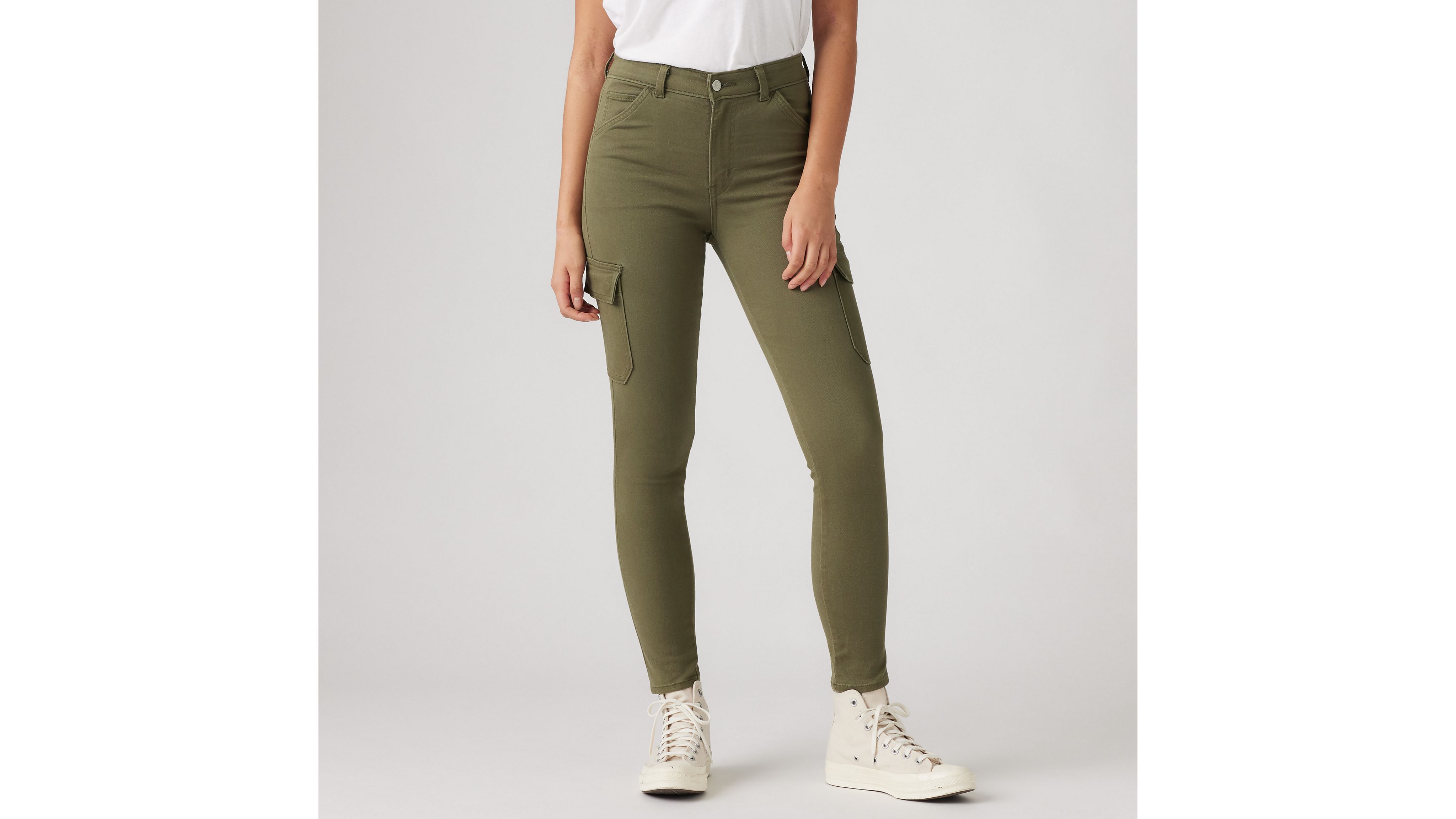 Levi's 721 High Rise Skinny Cargo Women's Jeans 32x30 In Ivy Green