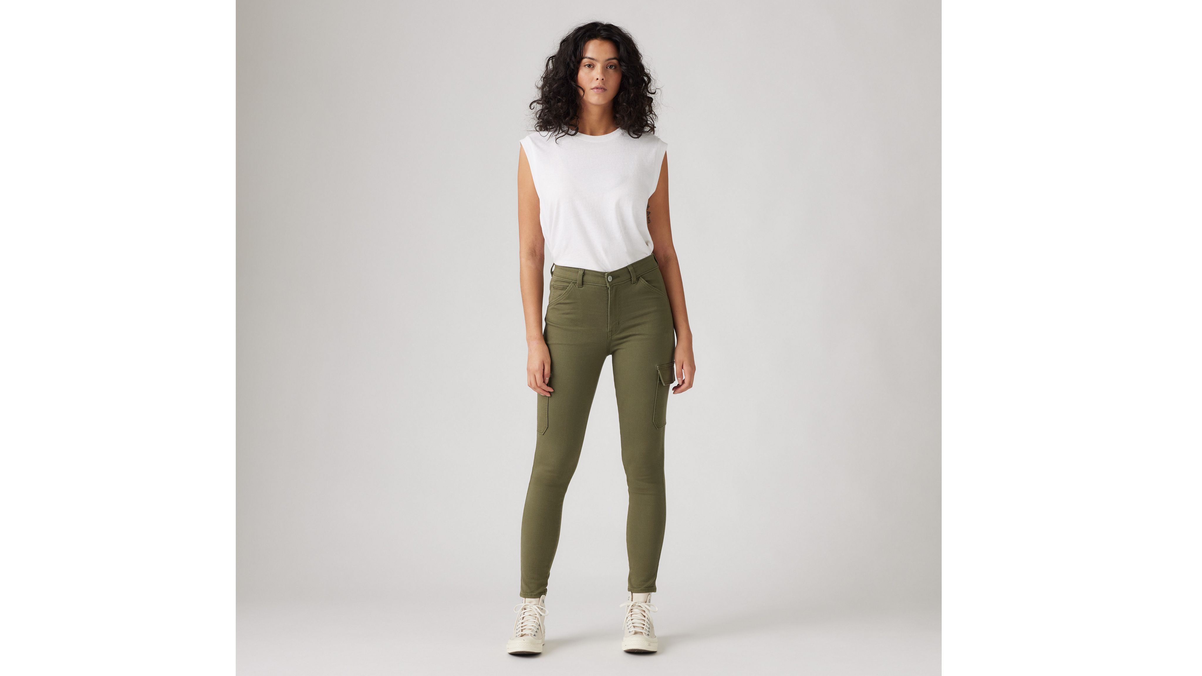 Levi's 721 High Rise Skinny Cargo Women's Jeans 32x30 In Ivy Green