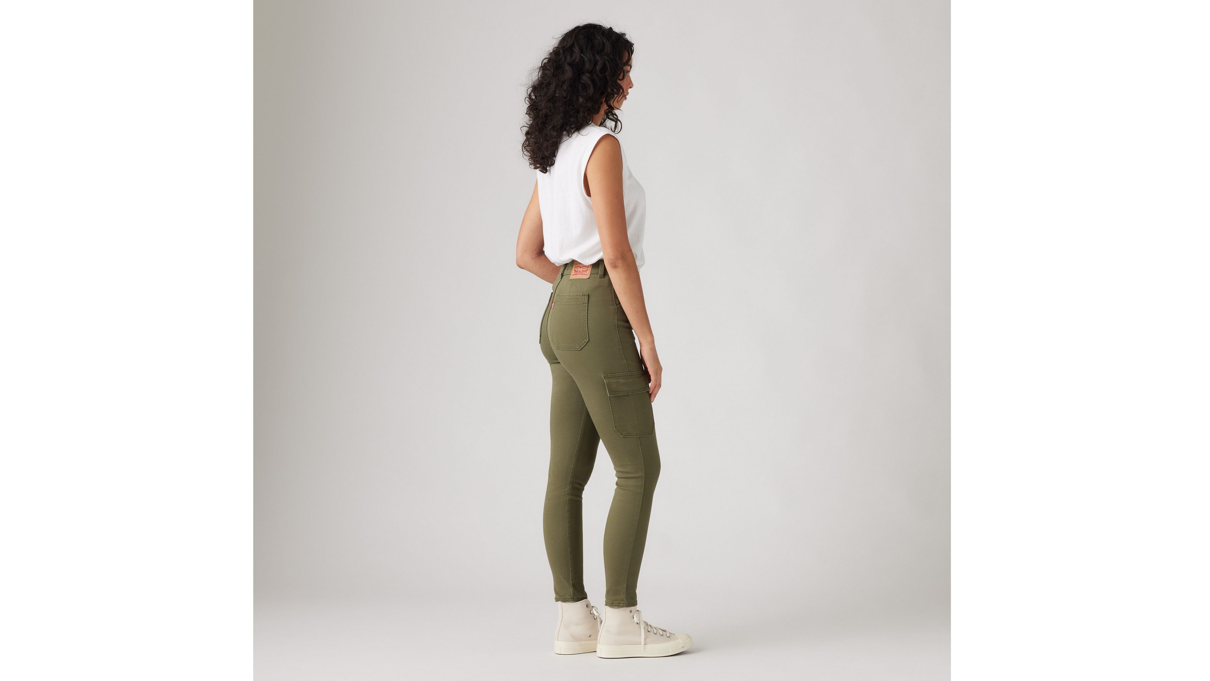 Levi's 721 High Rise Skinny Cargo Women's Jeans 32x30 In Ivy Green