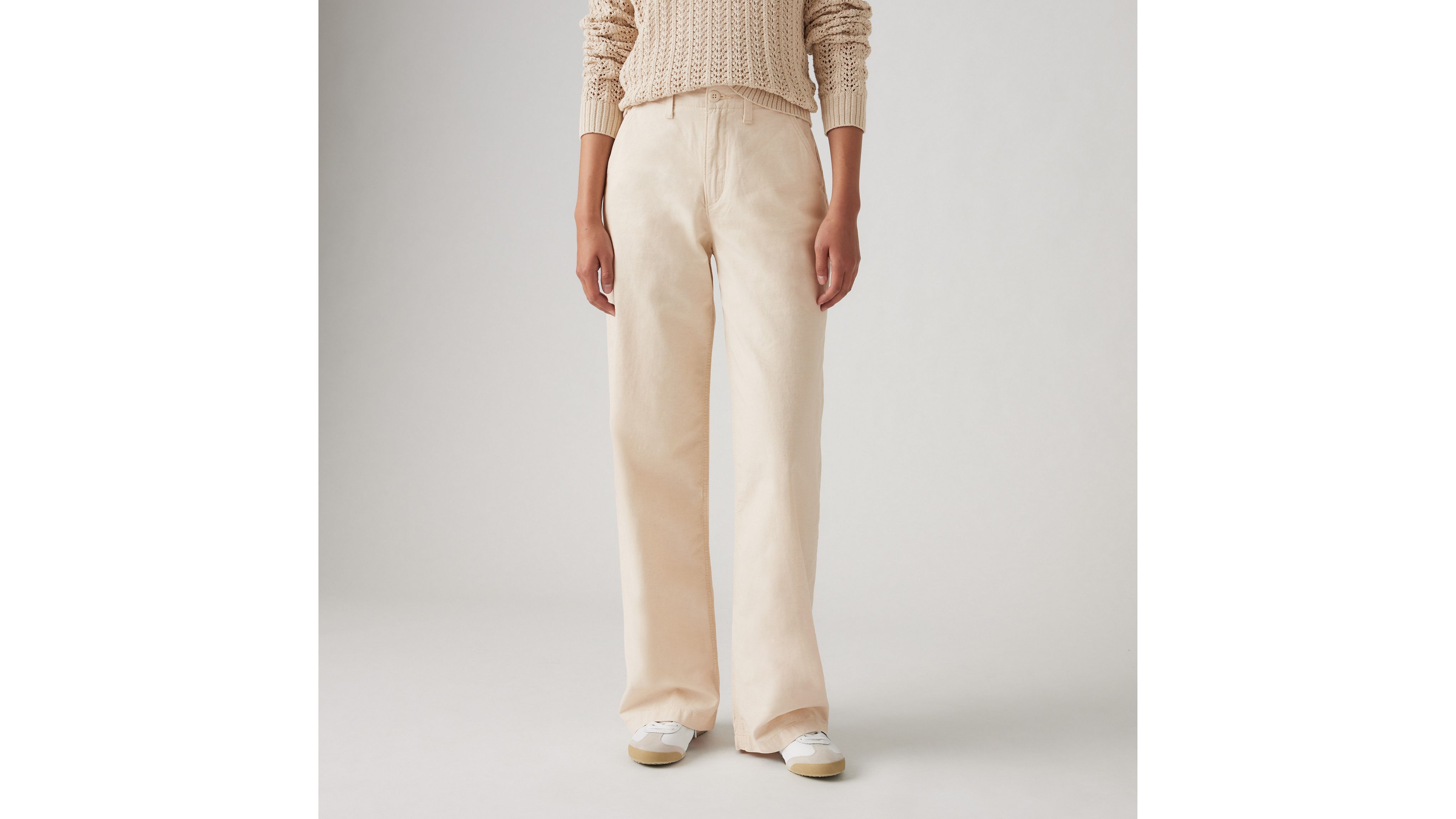 Levi's 90s Straight Lightweight Women's Pants 33x30 In Breezy Ecru