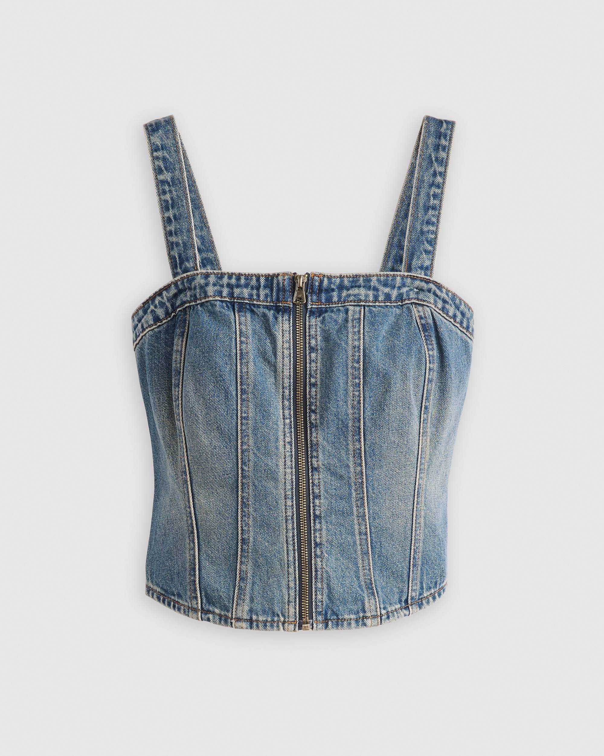 Sculpted Bustier Top - Medium Wash | Levi's® US Sculpted Bustier Top - Medium Wash | Levi's® US