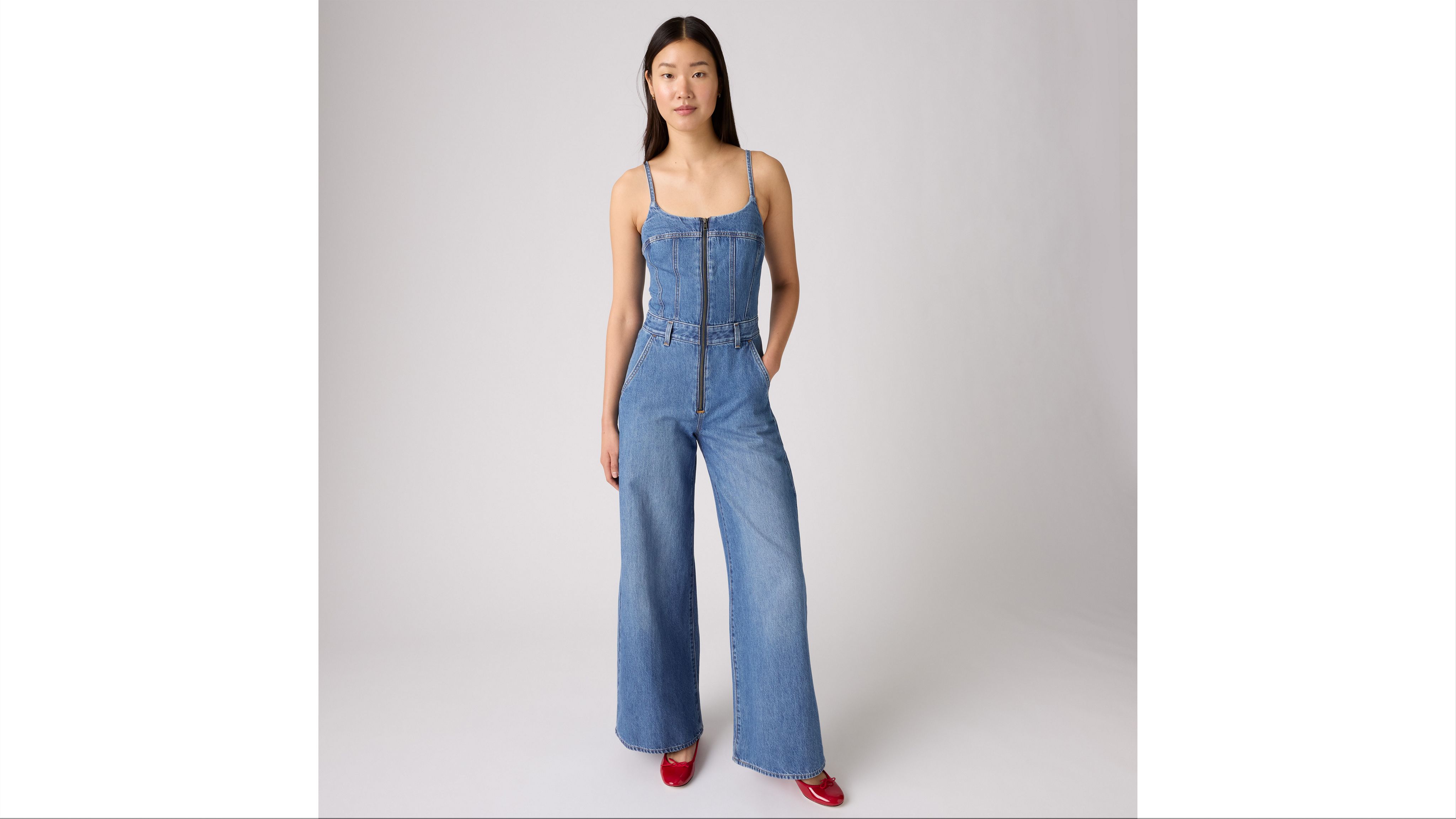 【Ameri vintage】LADY LIKE JUMPSUIT Bustier Jumpsuit - Medium Wash | Levi's® US