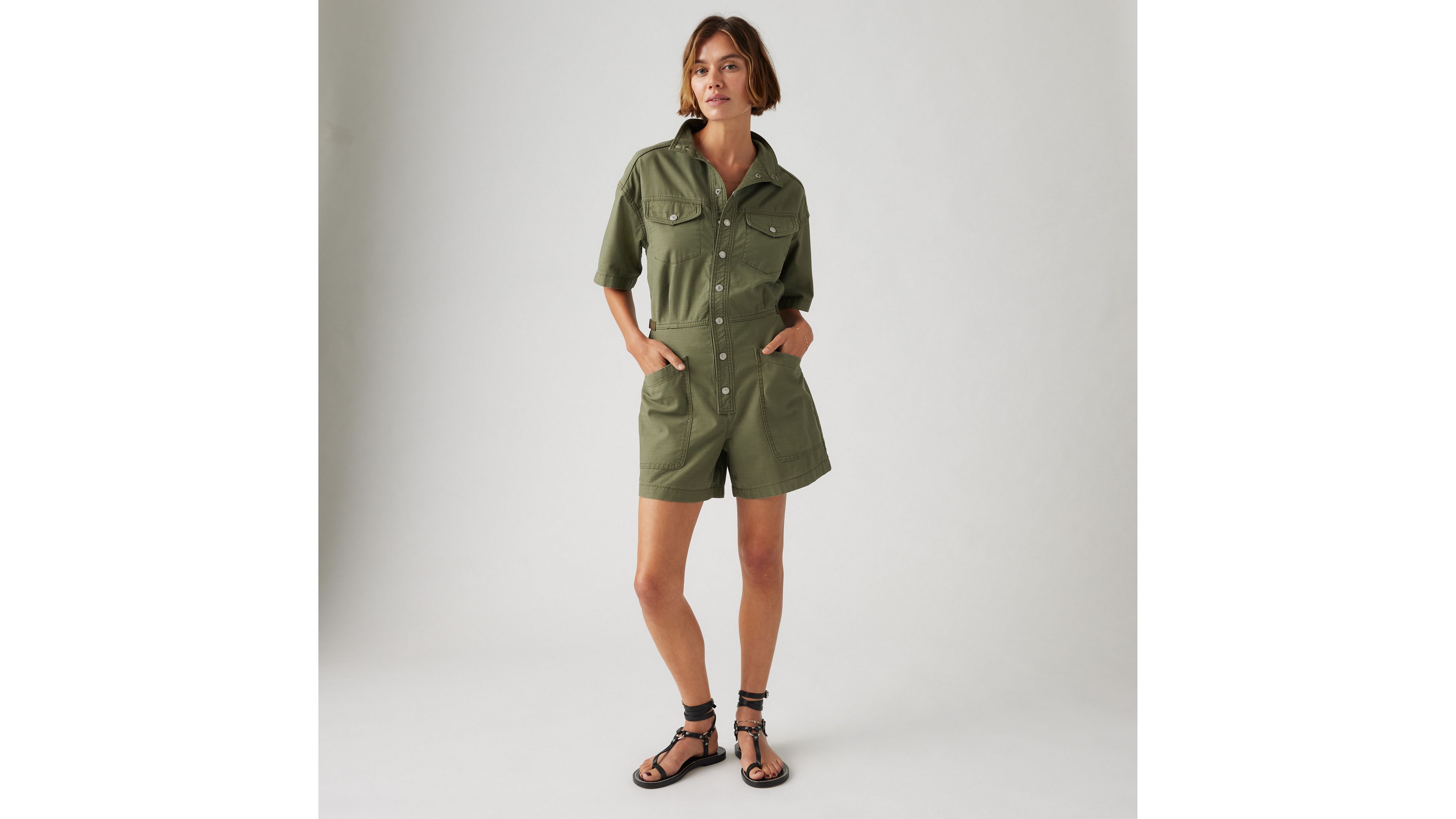 Armace Short Sleeve Romper by herlipto