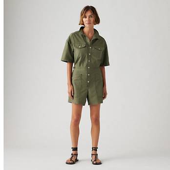 Short Sleeve Surplus Romper - Green | Levi's® US Short Sleeve Surplus Romper - Green | Levi's® US