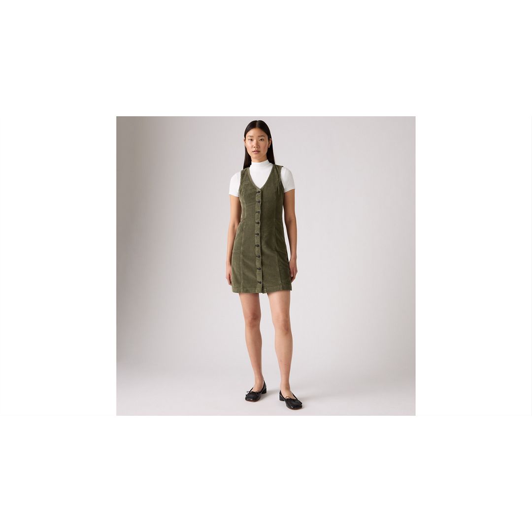 Levi's Vianna Vest Dress In Green