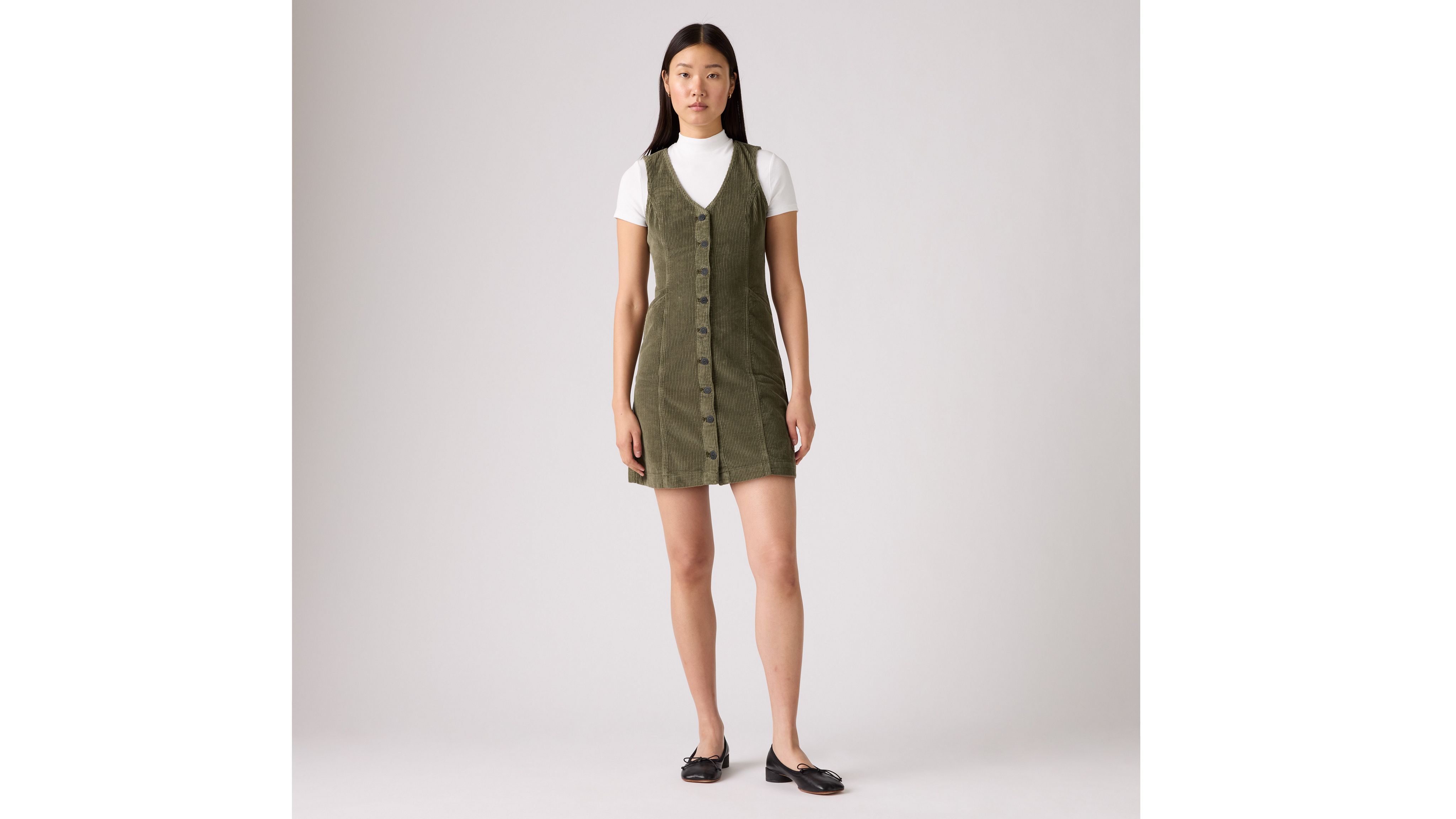Levi's Vianna Vest Dress In Green