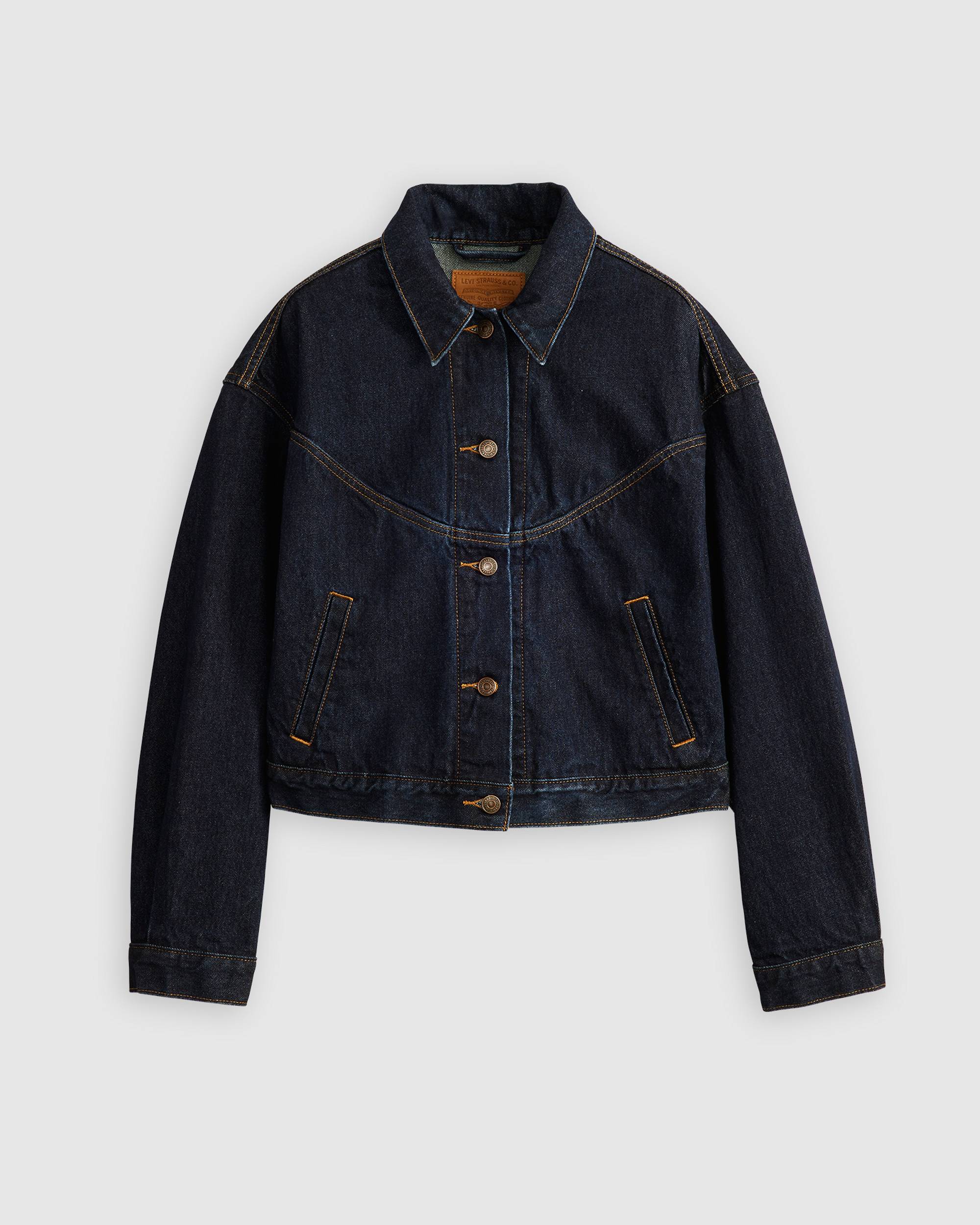 Shrunken '90s Western Trucker Jacket - Dark Wash | Levi's® US Shrunken '90s Western Trucker Jacket - Dark Wash | Levi's® US