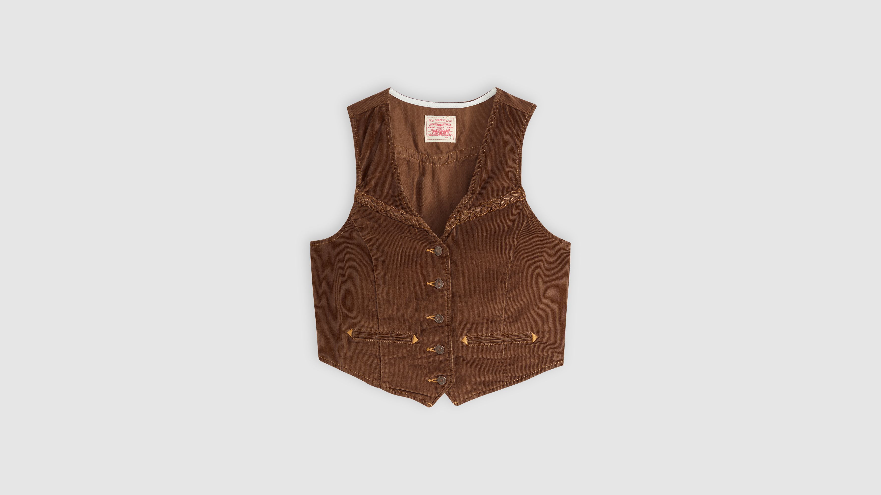 Corduroy Braided Vest 5