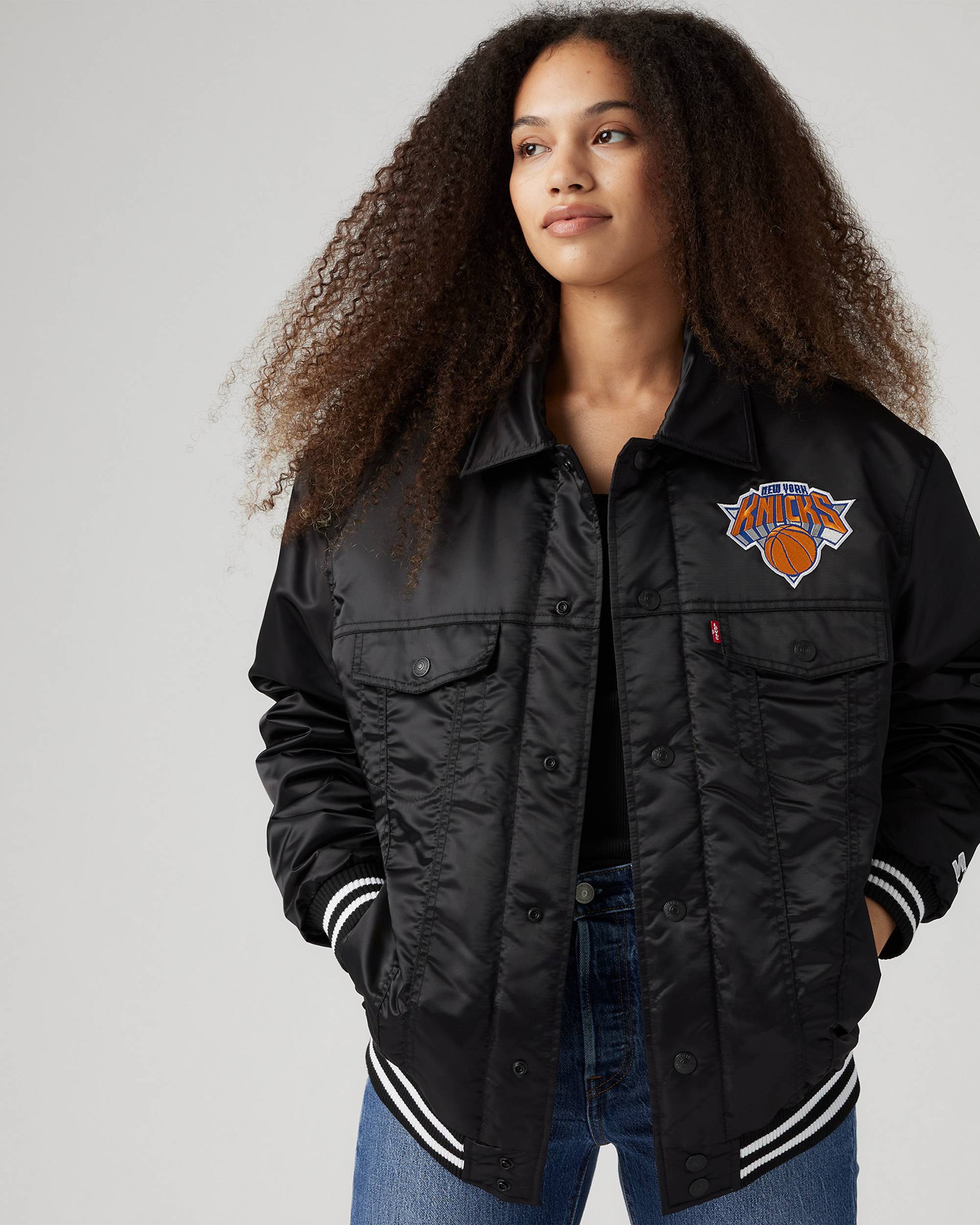 Levi's® X Starter Knicks Jacket - Black | Levi's® US Levi's® X Starter Knicks Jacket - Black | Levi's® US