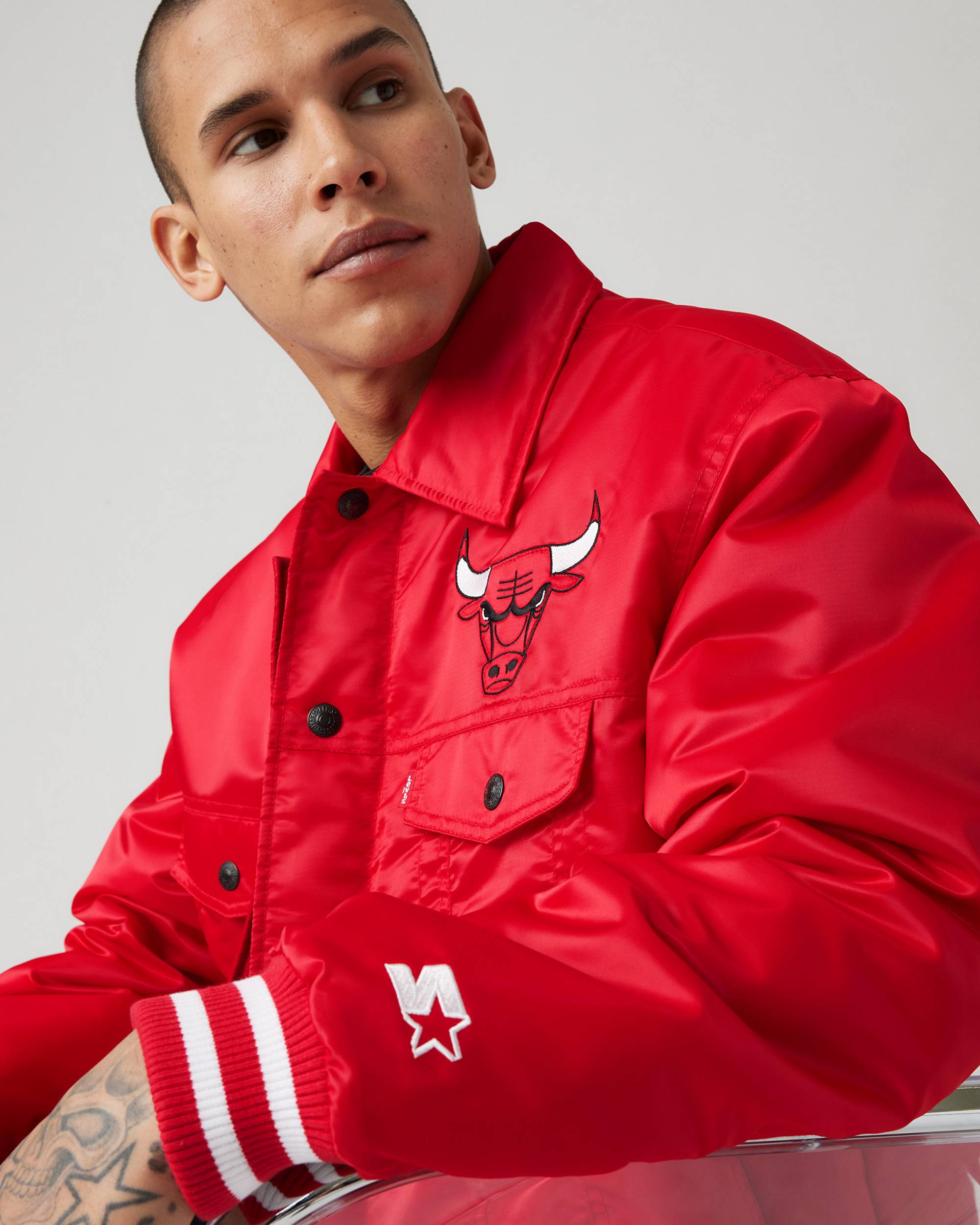 Levi's® X Starter Bulls Jacket - Red | Levi's® US Levi's® X Starter Bulls Jacket - Red | Levi's® US