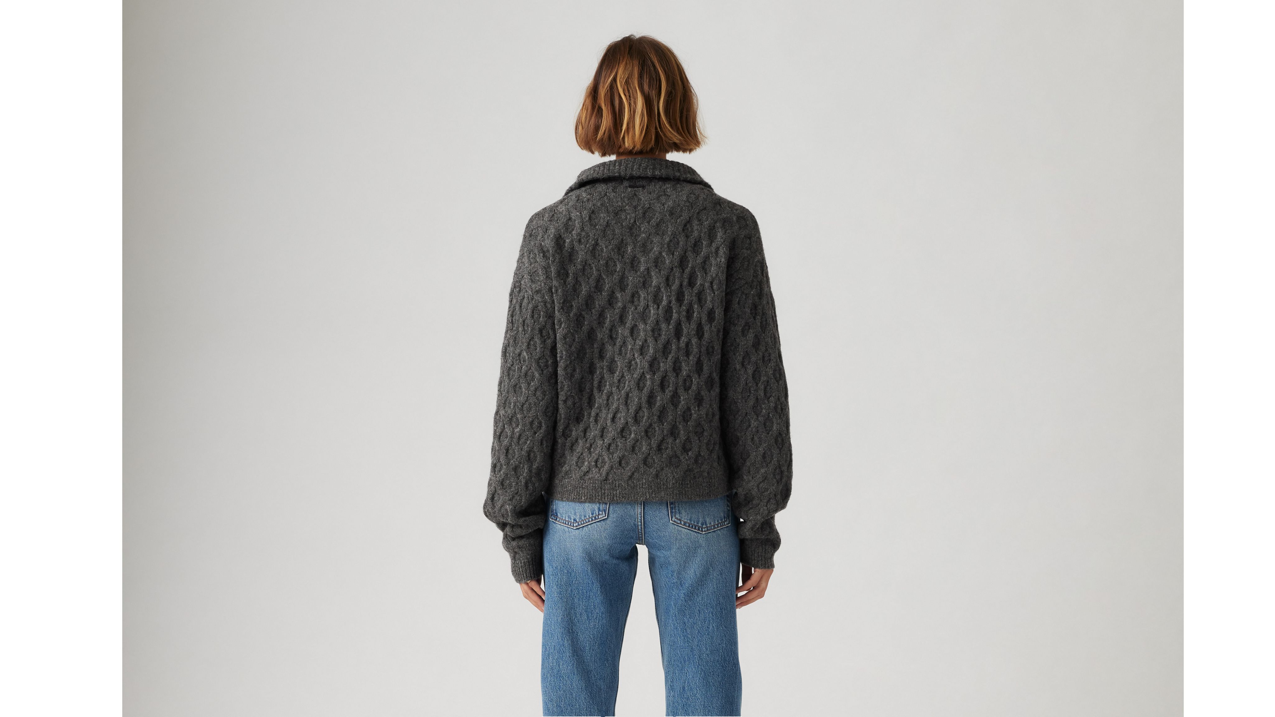 1/4 Zip Cable Sweater - Grey | Levi's® US