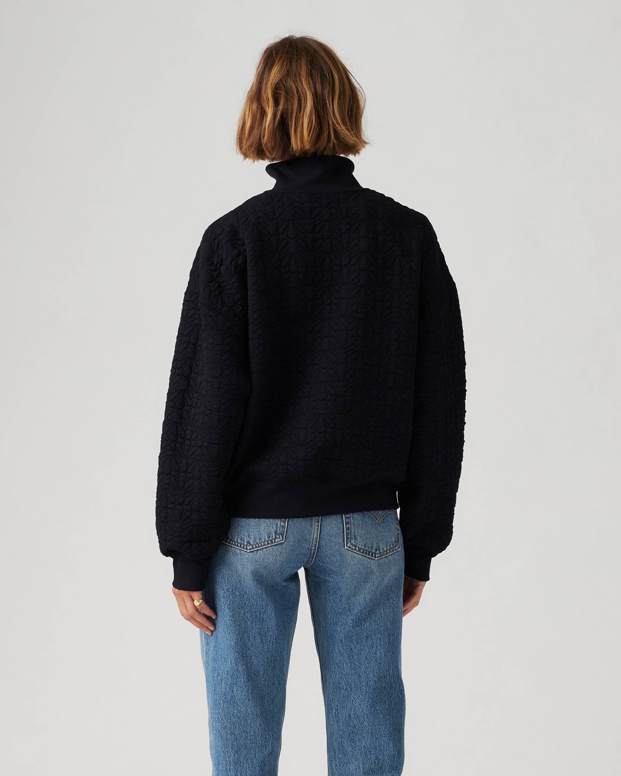1/4 Zip Quilted Fleece Sweatshirt - Black | Levi's® US 1/4 Zip Quilted Fleece Sweatshirt - Black | Levi's® US