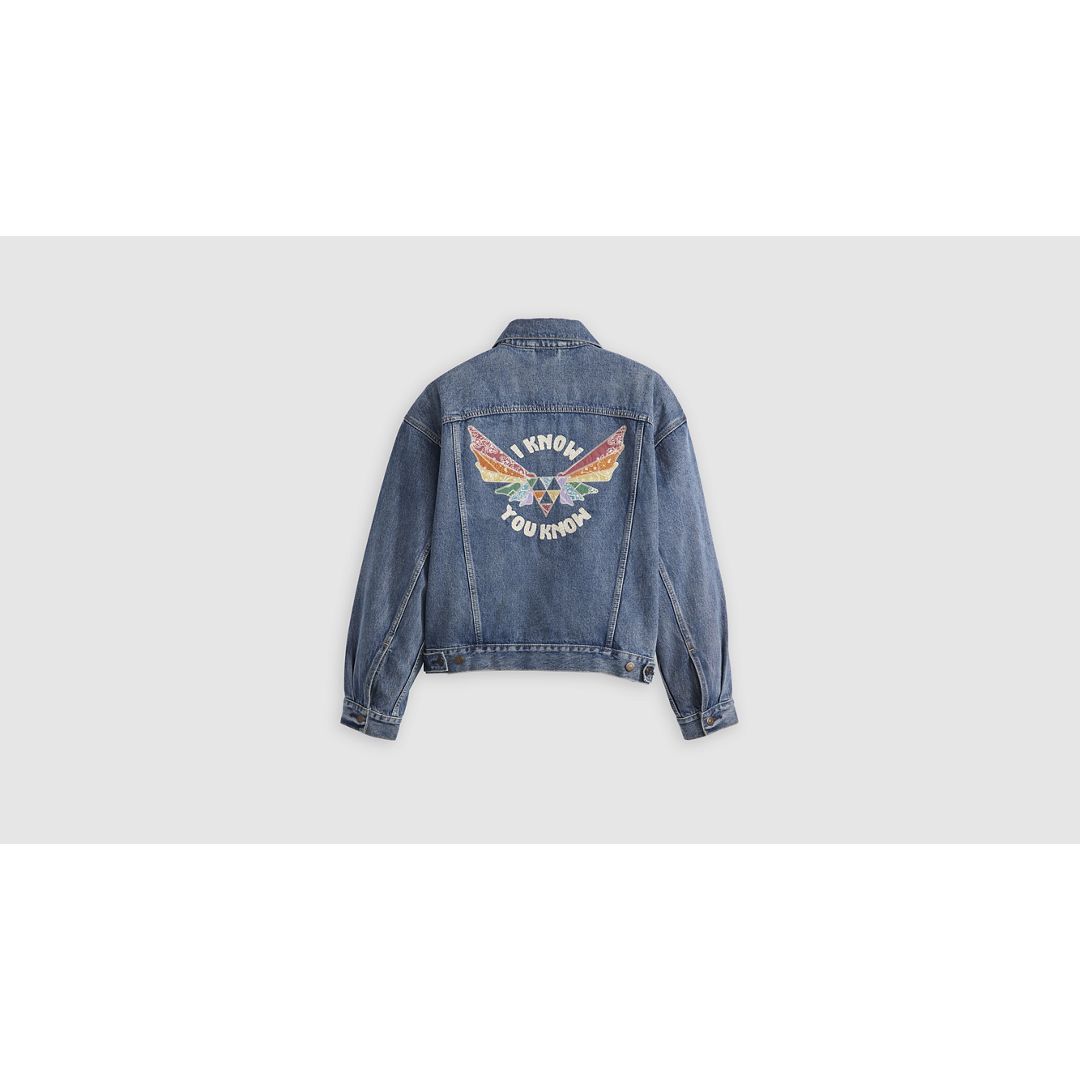 Levi's Pride One Family Trucker Jacket In Blue