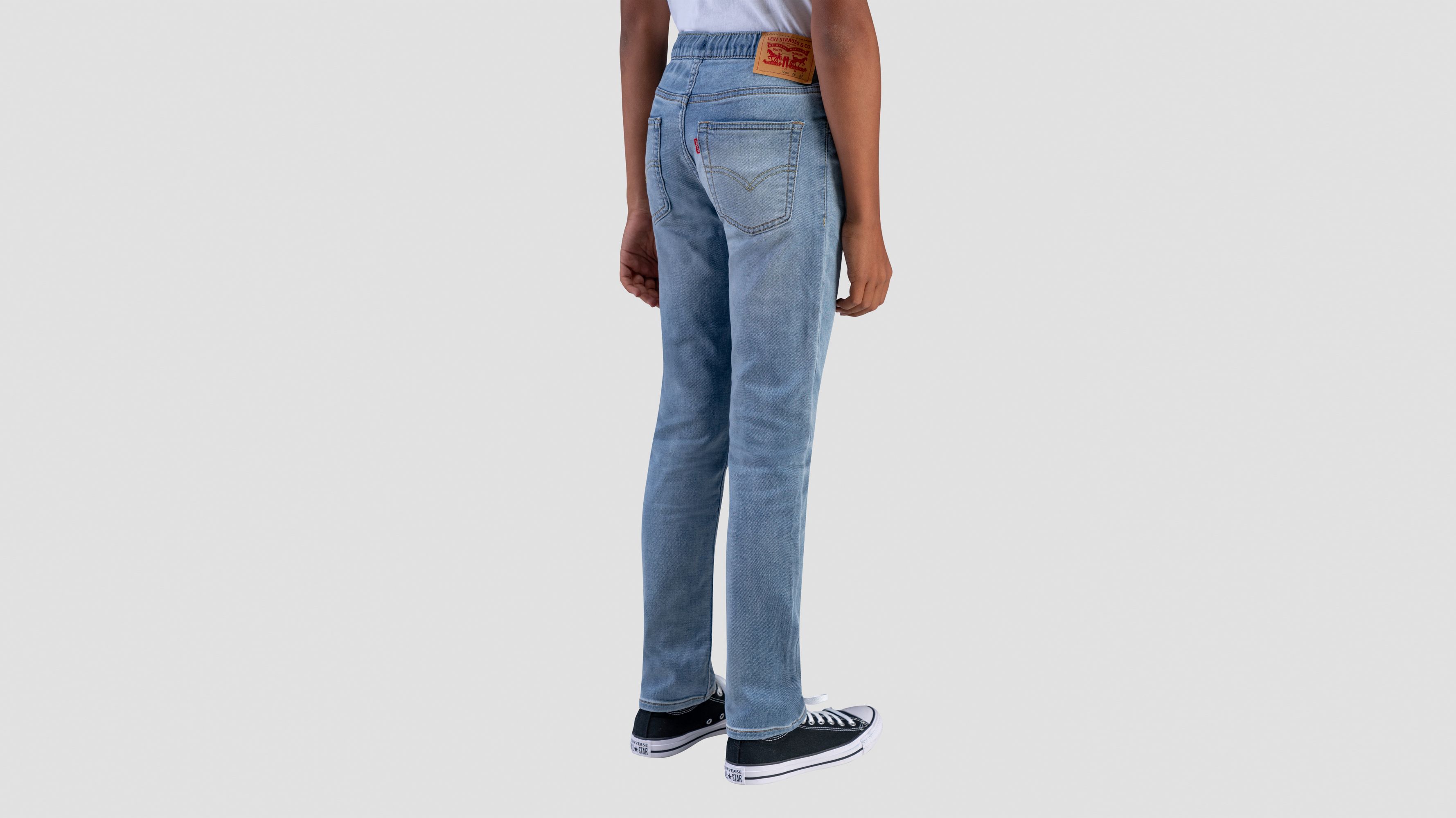Pull On Skinny Fit Big Boys Pants 8-20 2