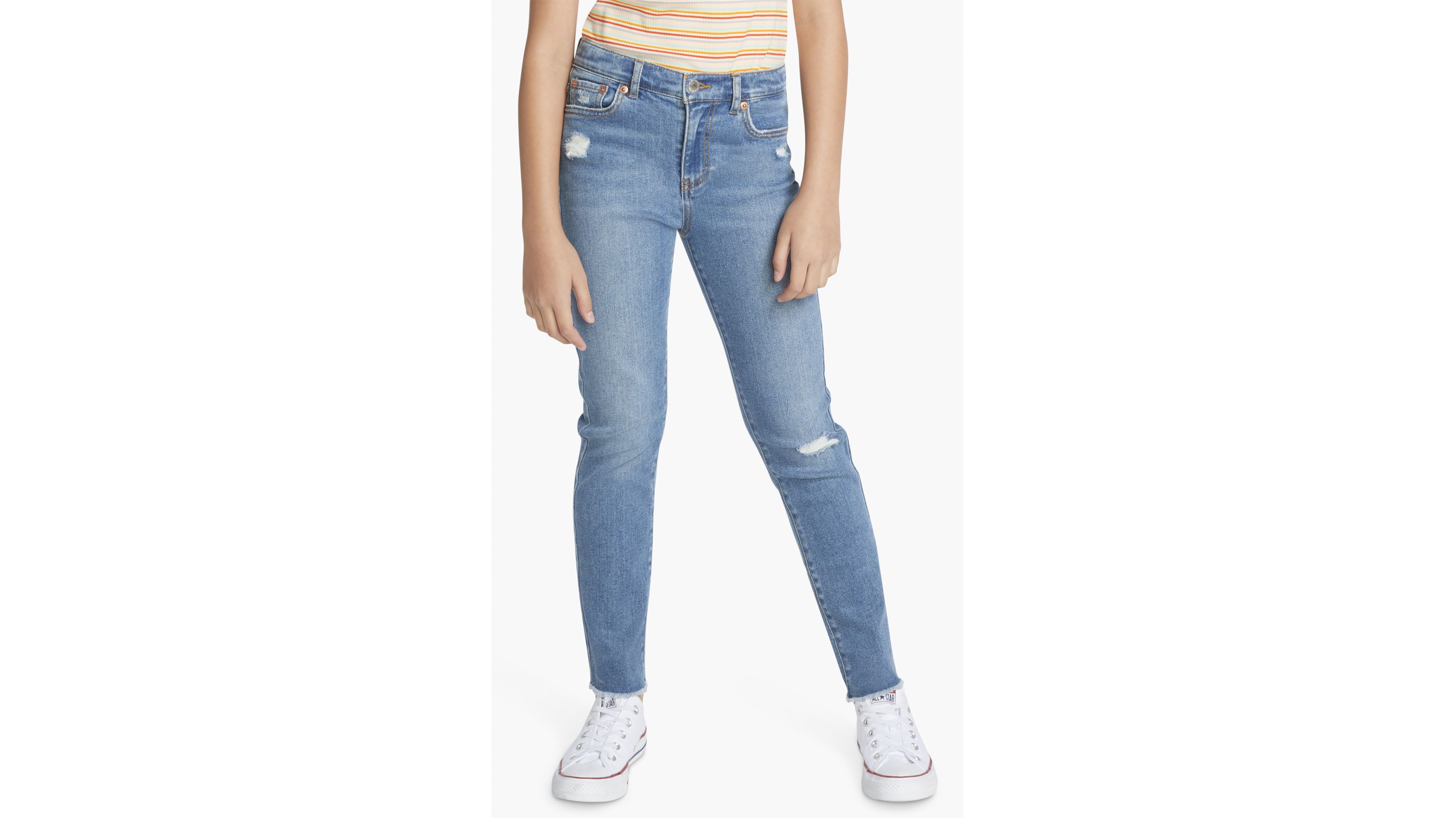 High Rise Straight Jeans Big Girls 7-16 10