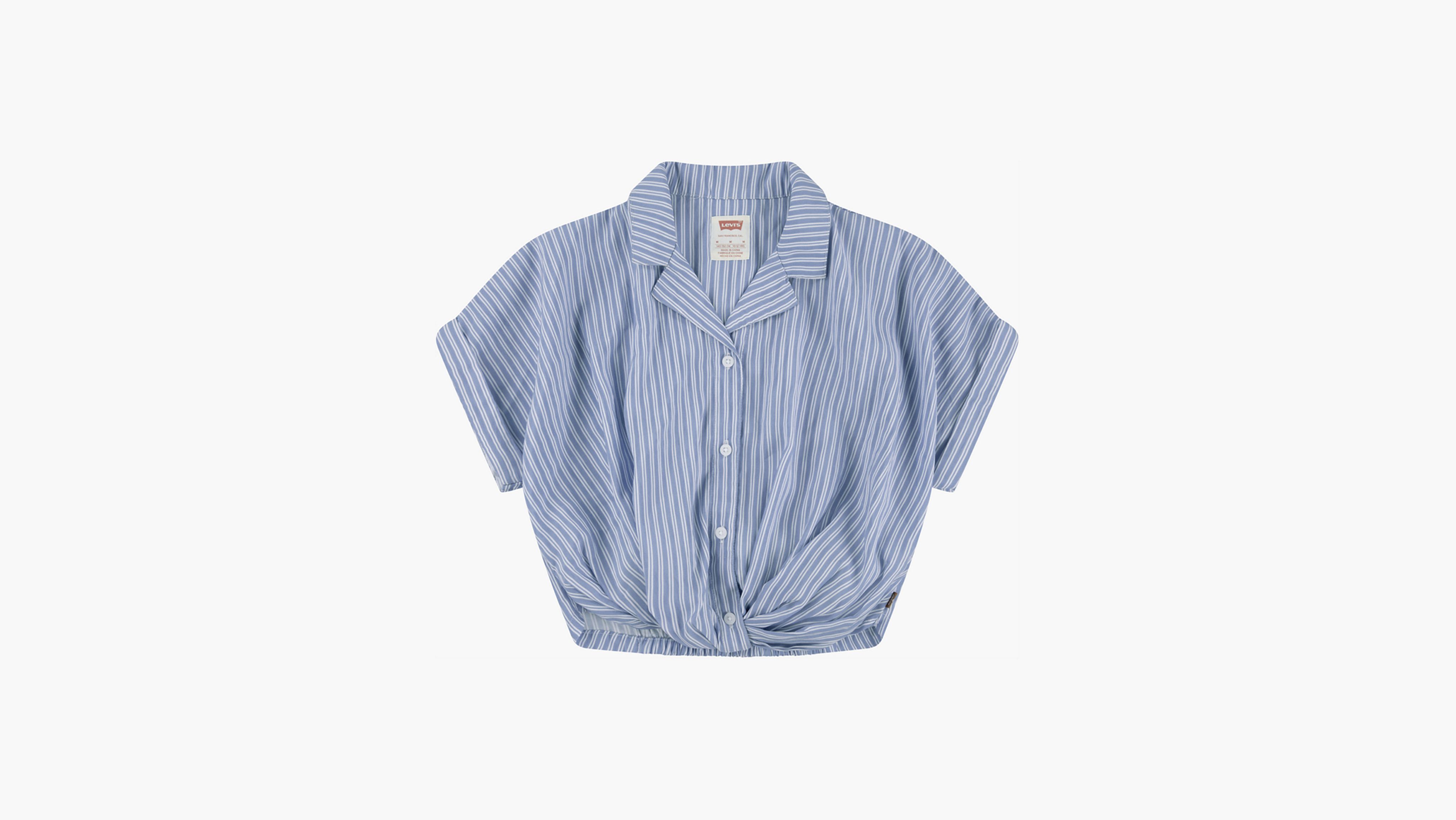 Twist Button Up Top Big Girls S-XL 1