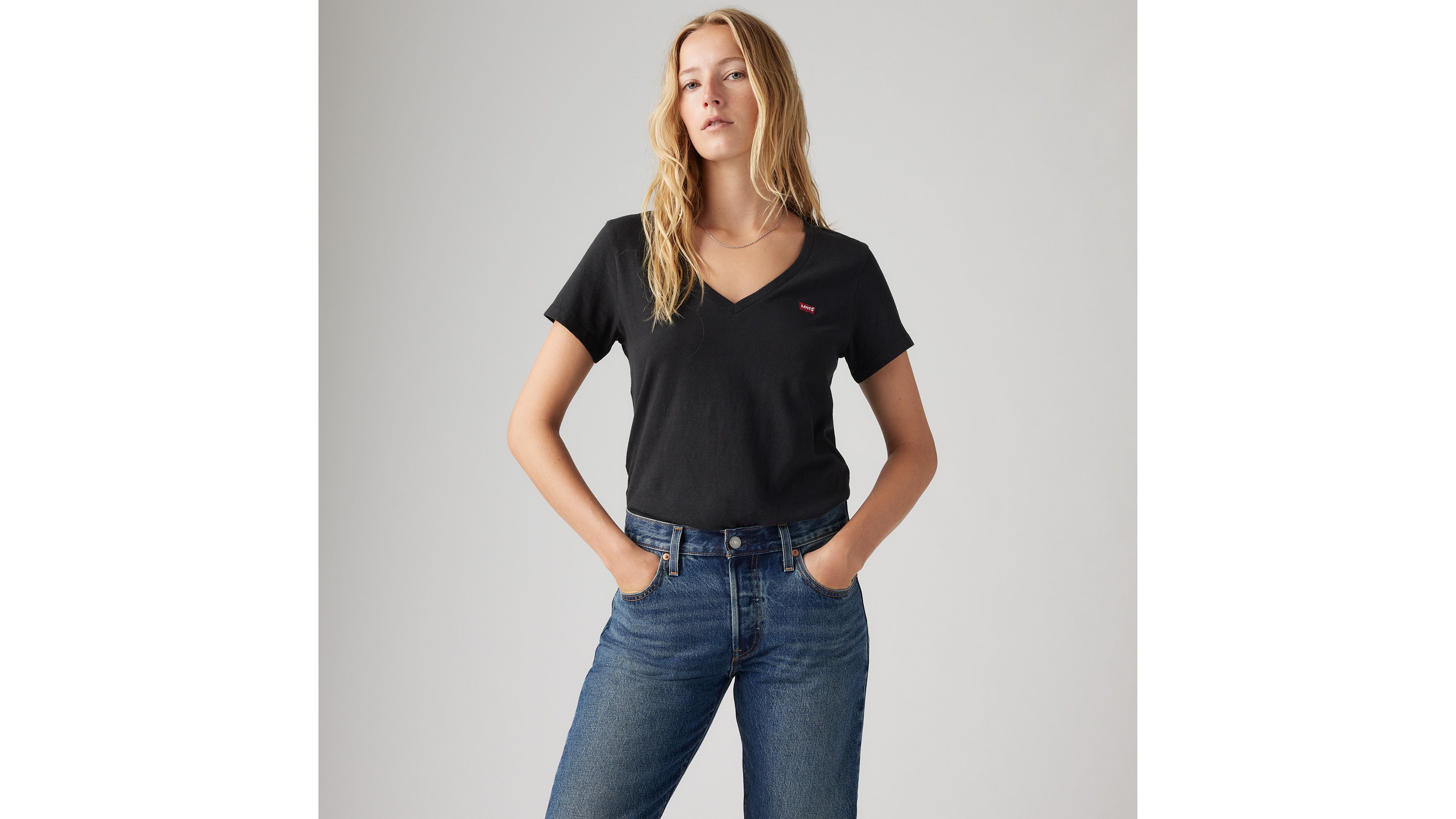 Perfect Slub V-Neck Tee 1