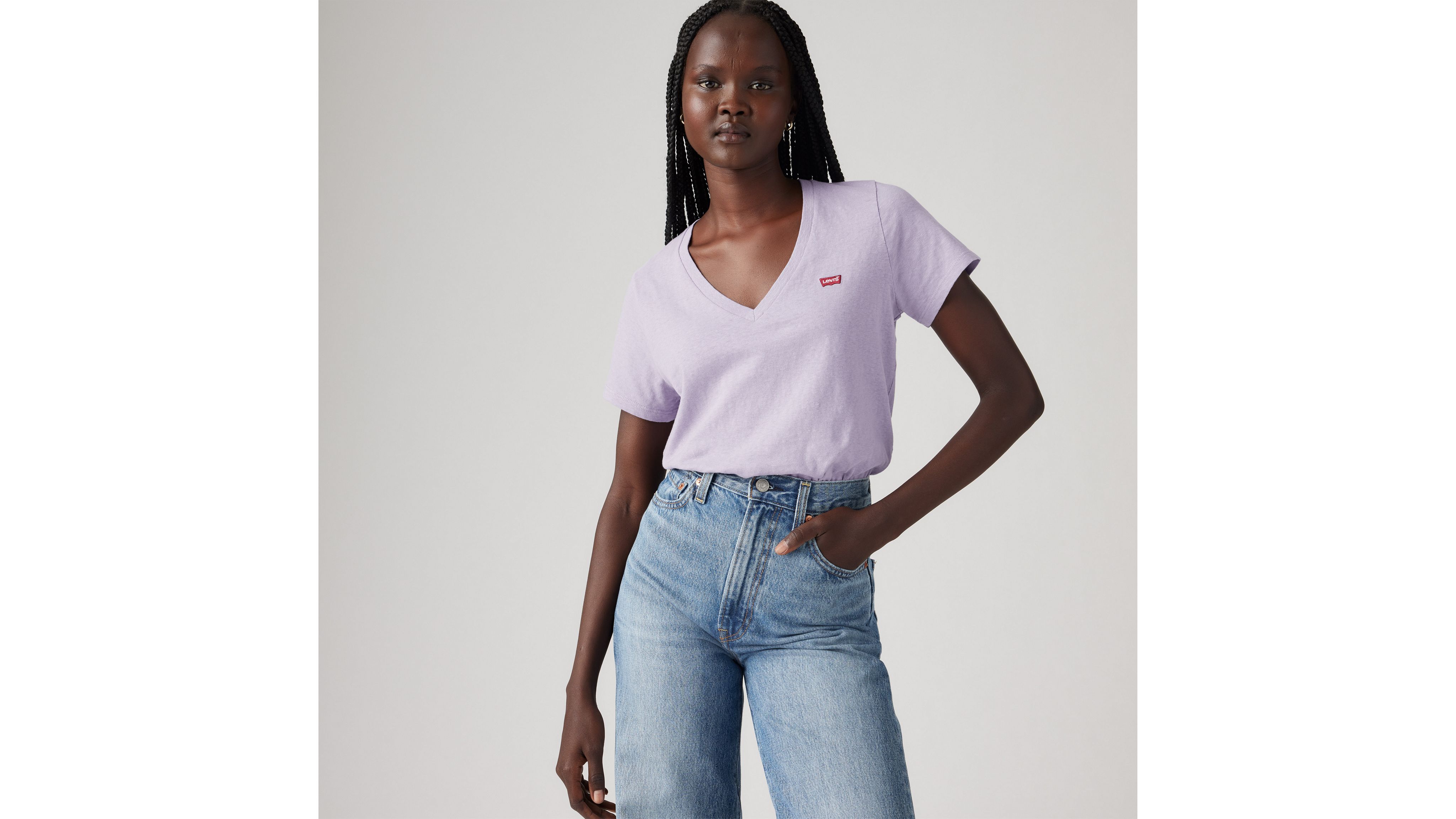 Perfect Slub V-Neck Tee 1