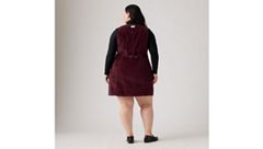 Vianna Vest Mini Dress (Plus Size) — Merlot - Red 3