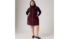 Vianna Vest Mini Dress (Plus Size) — Merlot - Red 1