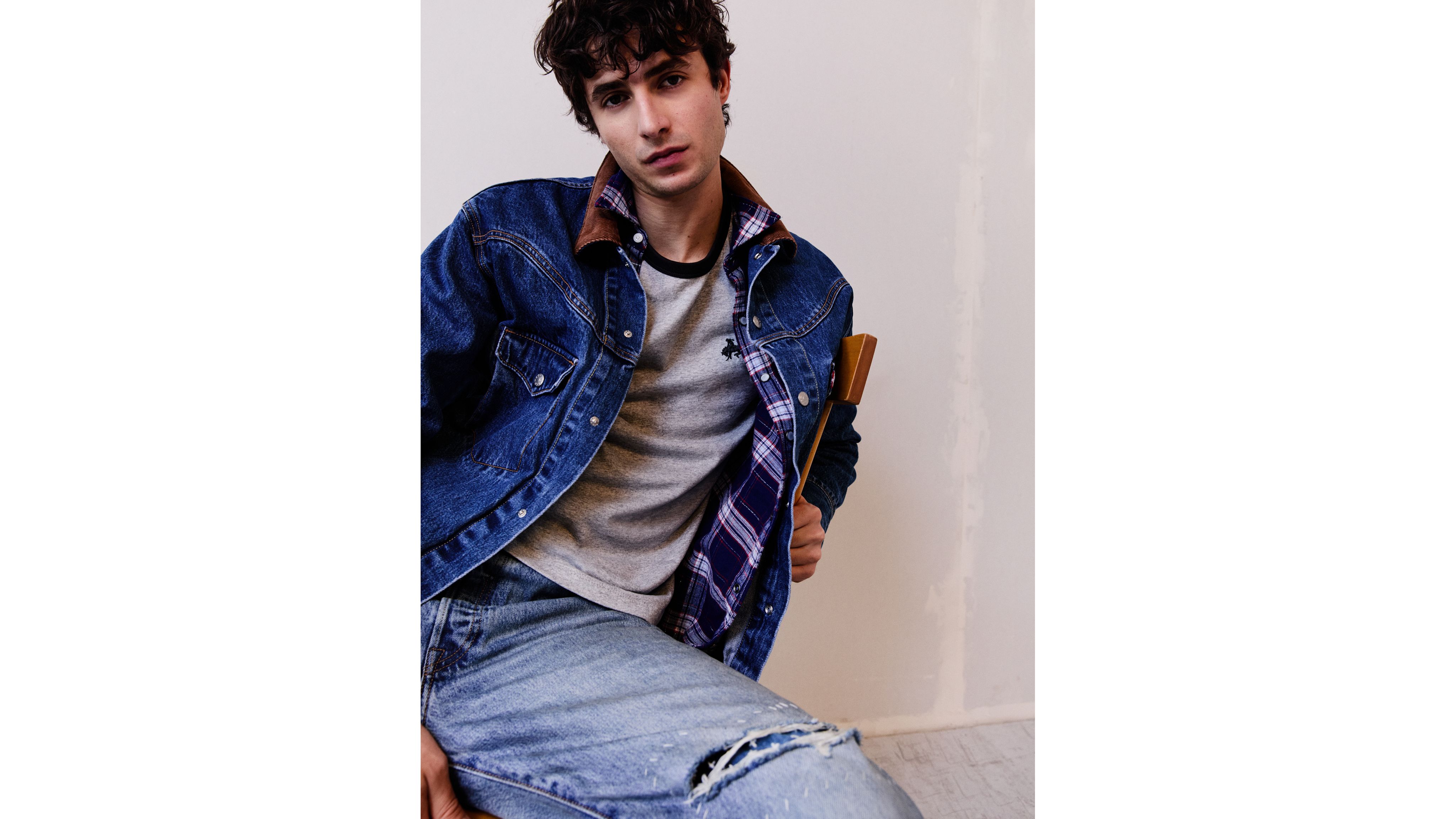 Western Shorthorn Trucker Jacket - Blue | Levi's® FR