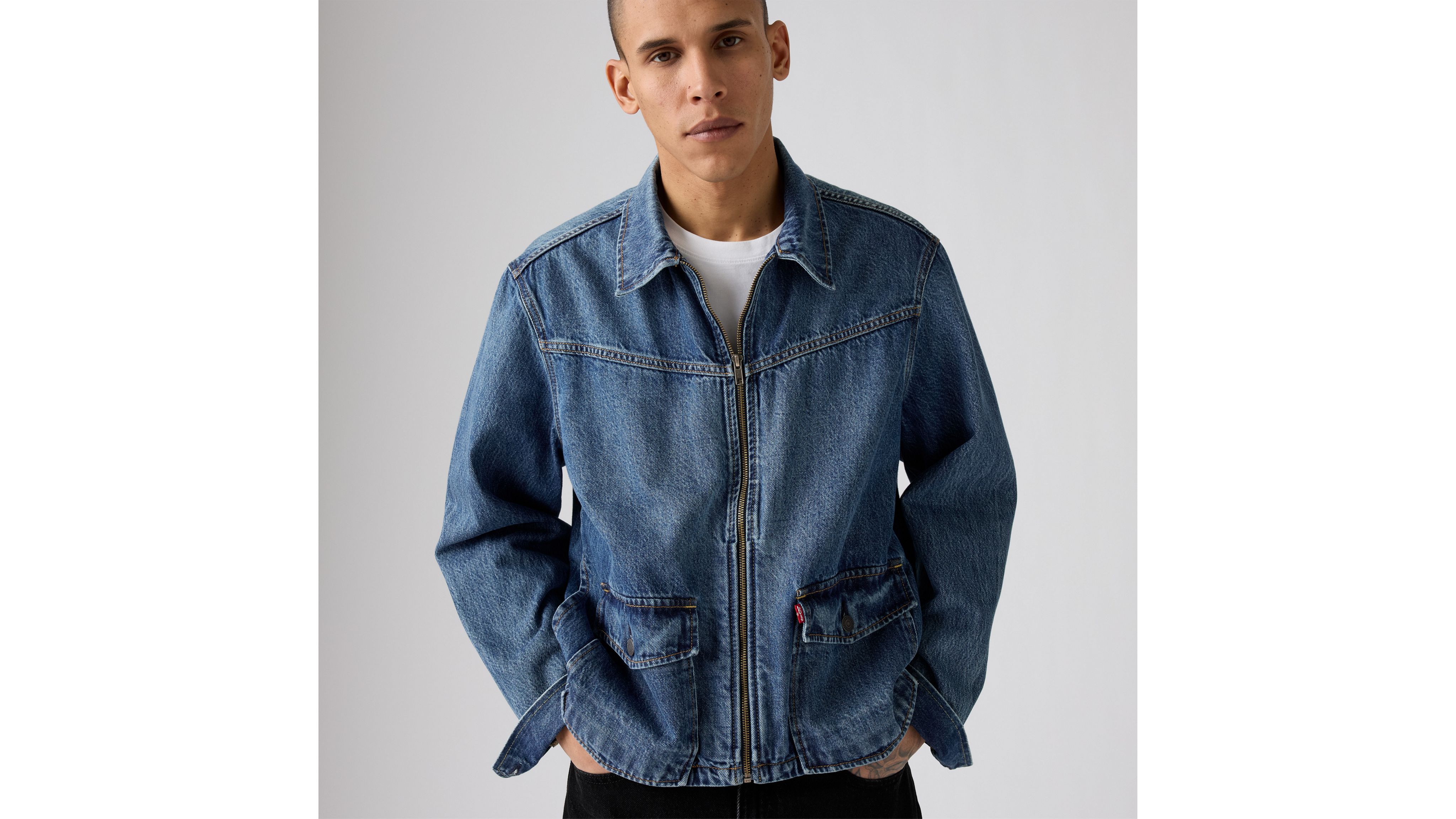 FARAH×is-ness 22SS WIDE TRUCKER JACKET Highway Zip Trucker Jacket - Medium Wash | Levi's® US