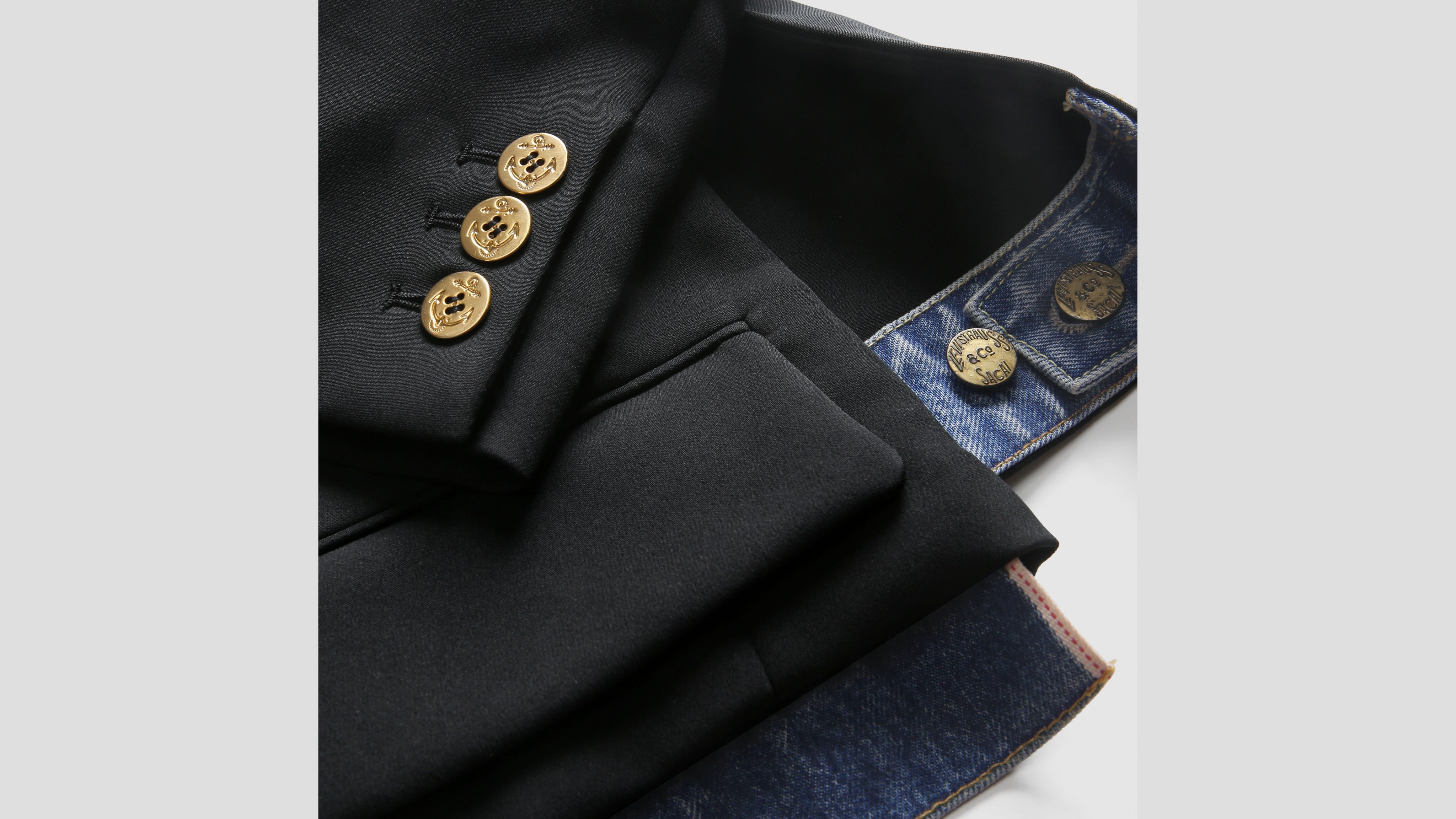 Levi's® x sacai Women's Denim Jacket Levi's® X Sacai Women's Denim Jacket - Dark Wash | Levi's® US